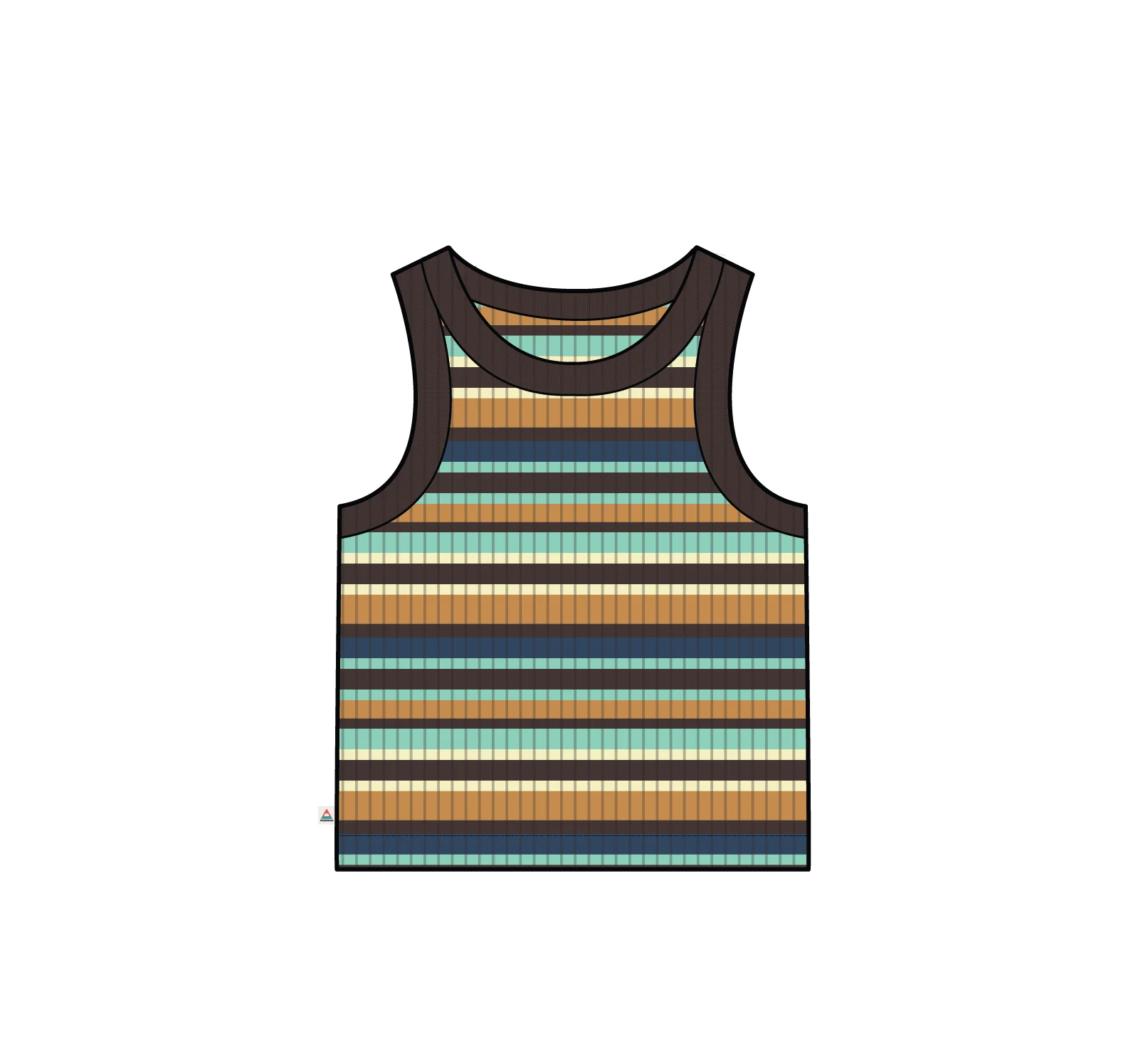 Out There Ribbed Cropped Vest - Espresso Multi Stripe - Image 9