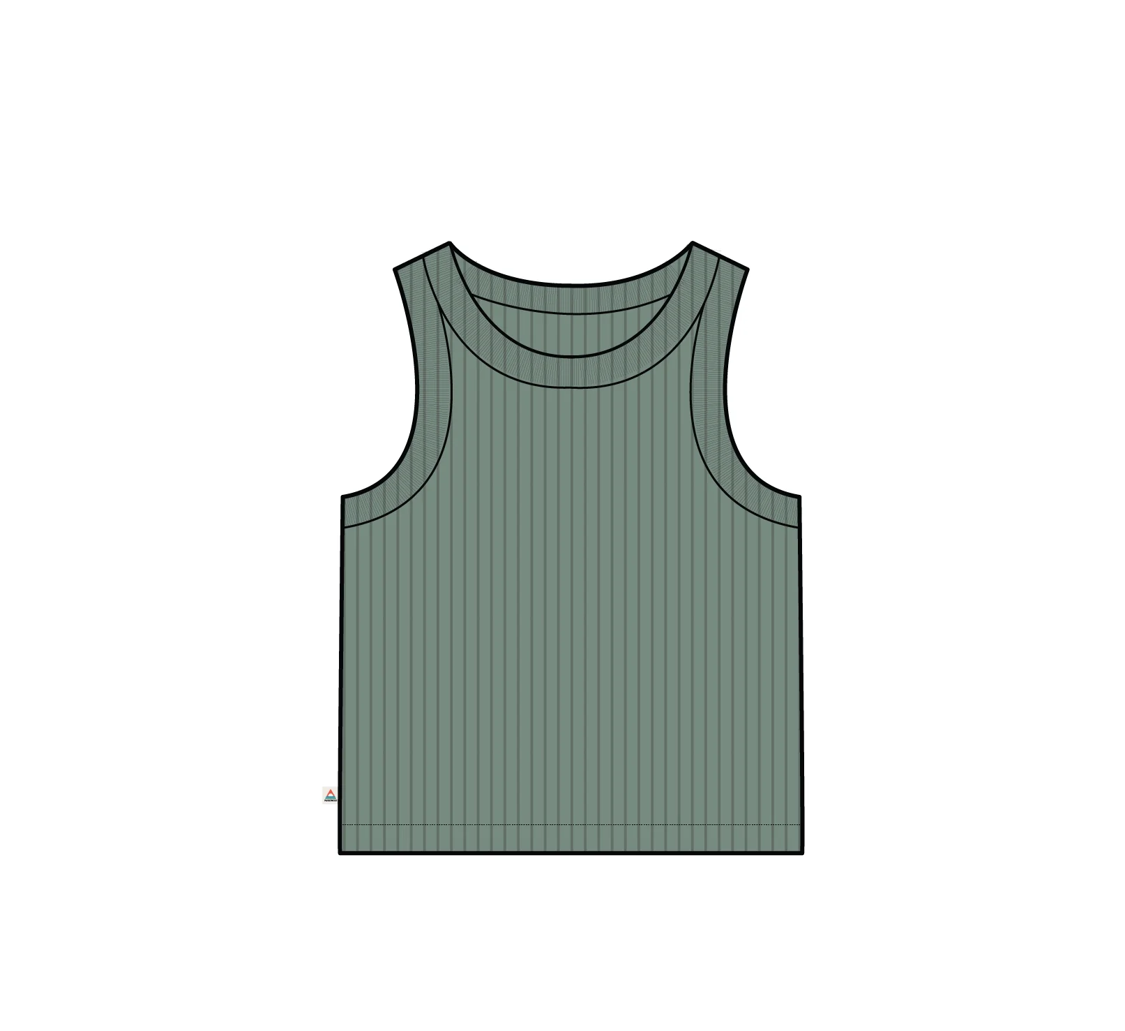 Out There Ribbed Cropped Vest - Pistachio - Image 5