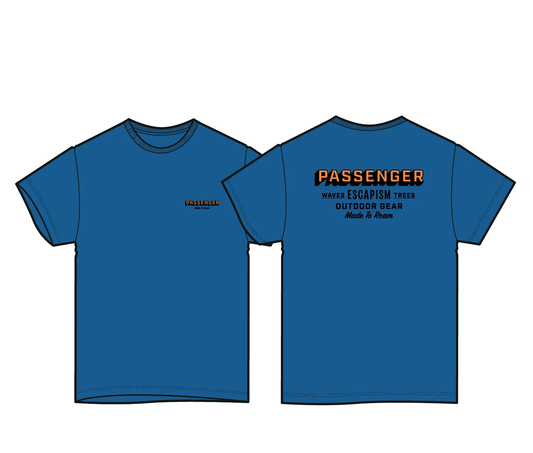 Outdoor Gear Organic Cotton T-Shirt - Azure Blue - Image 11