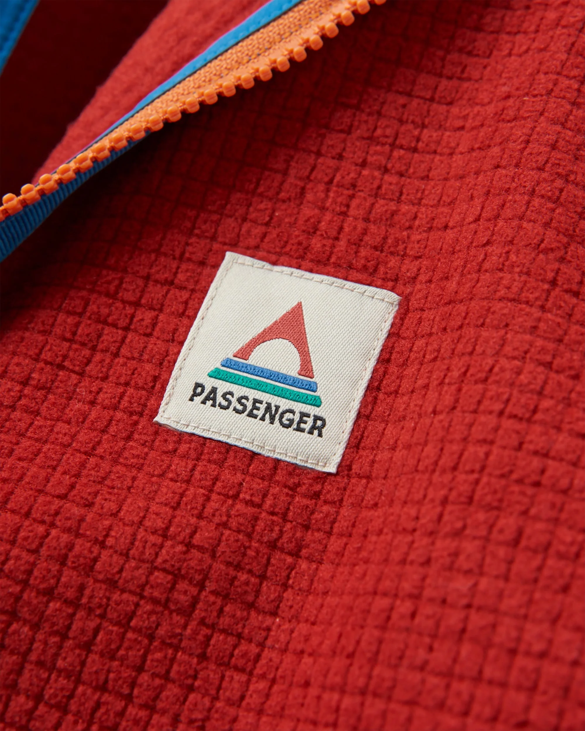 Overlook Grid Polar Fleece - Red Ochre/Grey Marl - Image 9