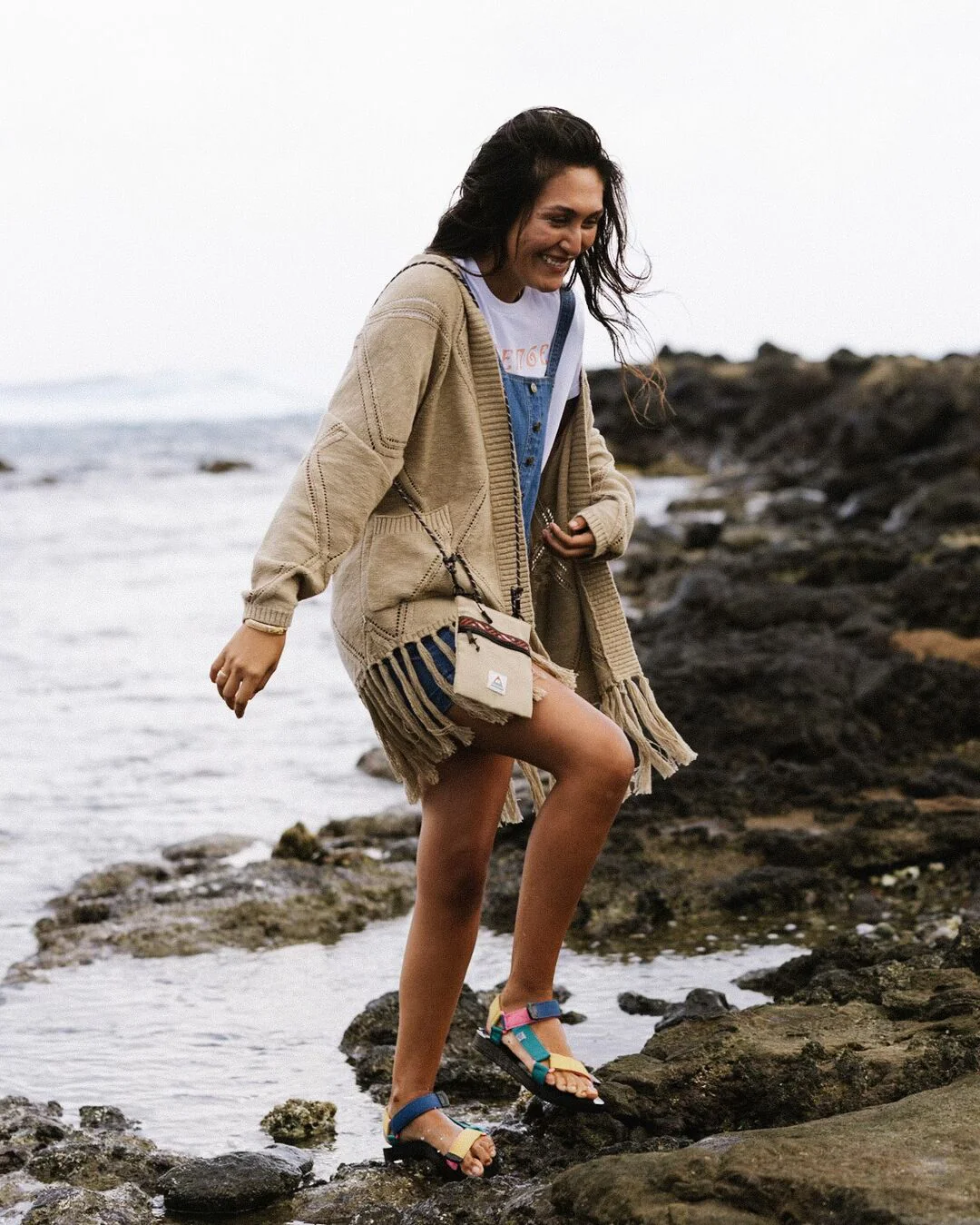 Palm Organic Cotton Cardigan - Biscuit - Image 2