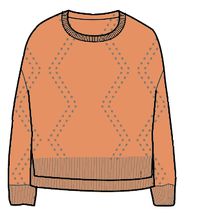 Palm Organic Oversized Knitted Jumper - Apricot - Image 7
