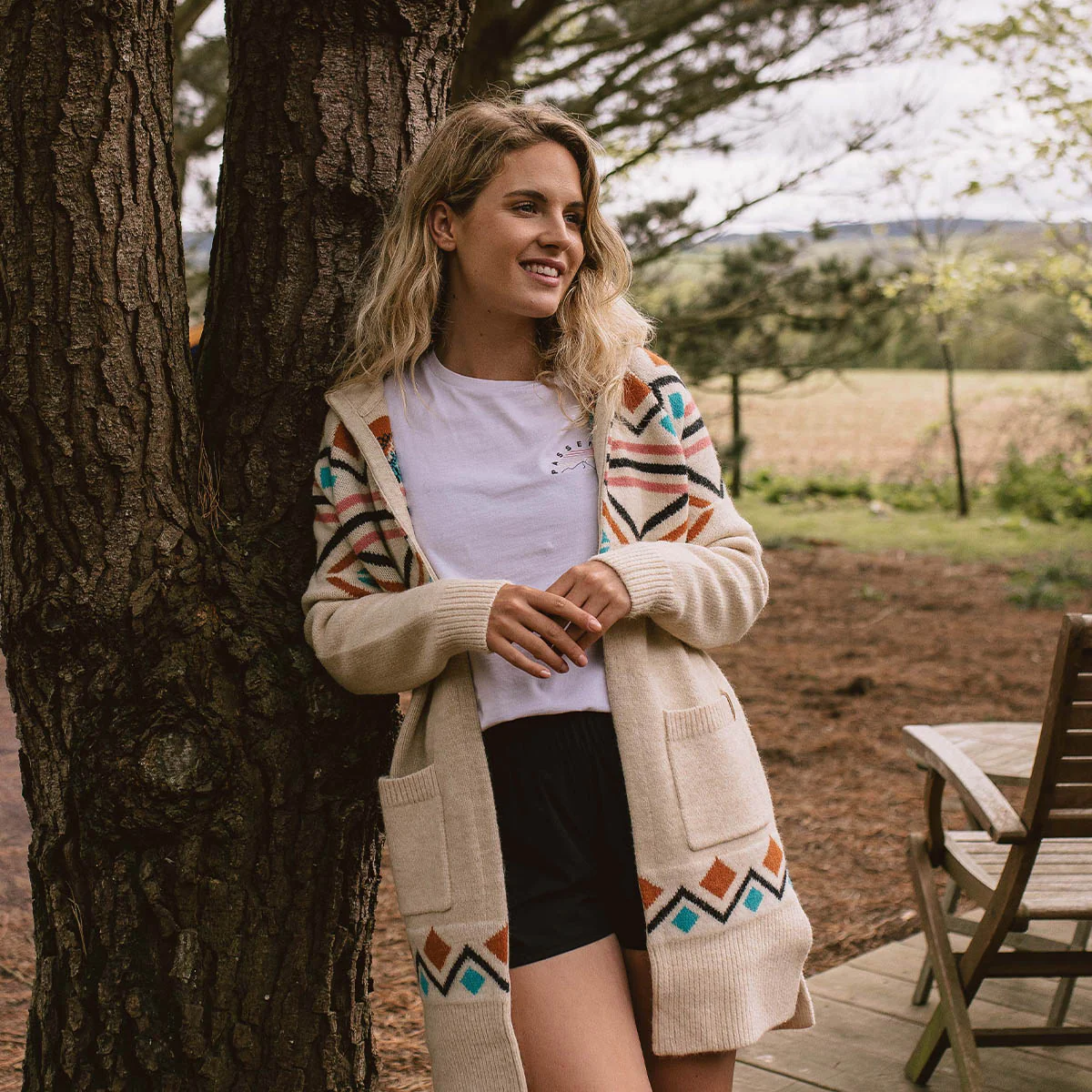 Palumbo Hooded Cardigan - Off White - Image 2