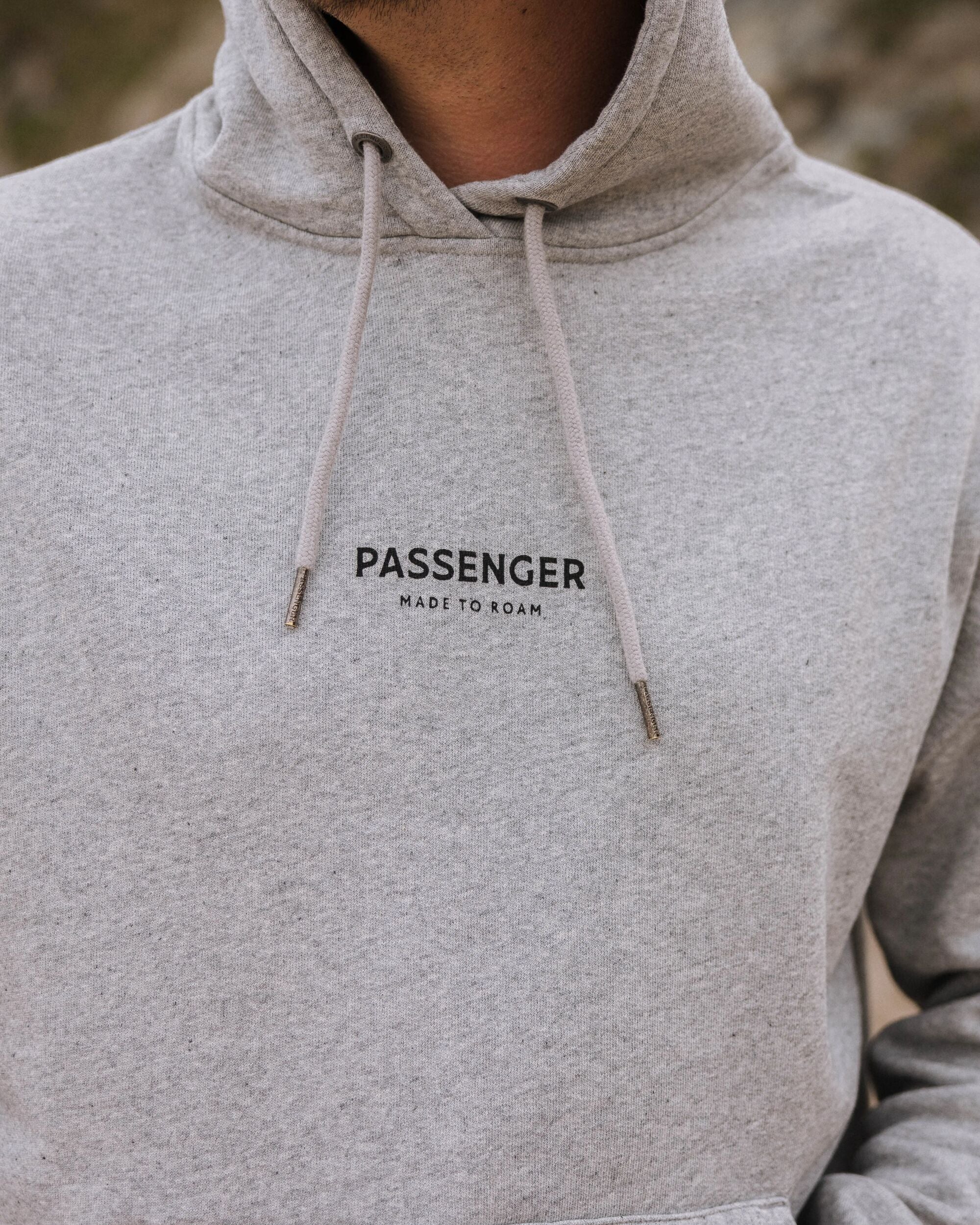 Passenger Relaxed Fit Hoodie - Grey Marl - Image 3
