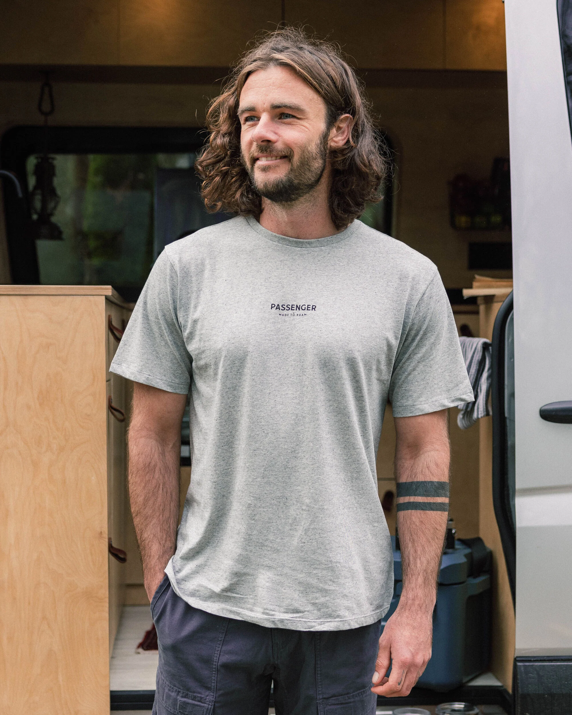 Passenger T-Shirt - Grey Marl - Image 3