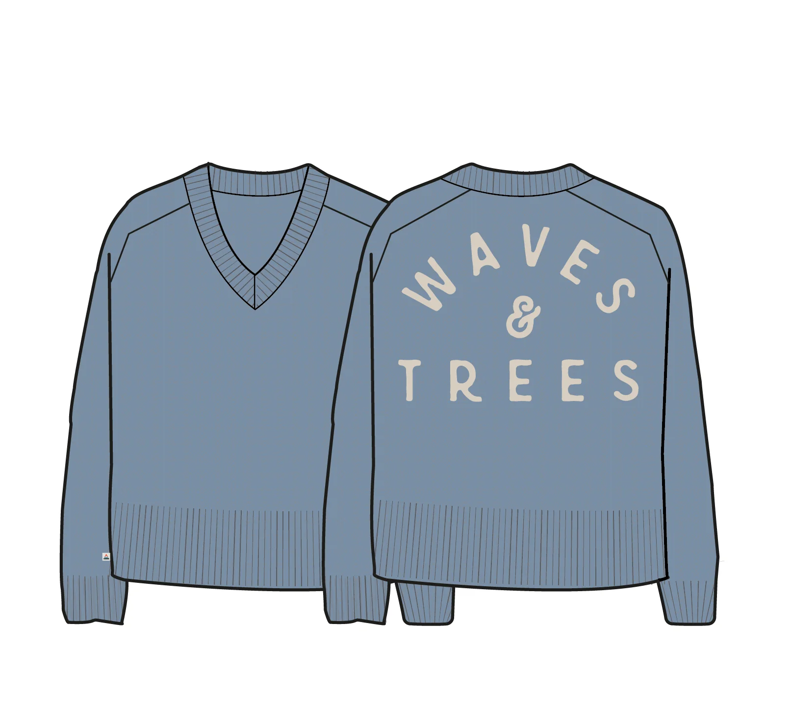 Penida Knitted Jumper - Faded Denim - Image 7