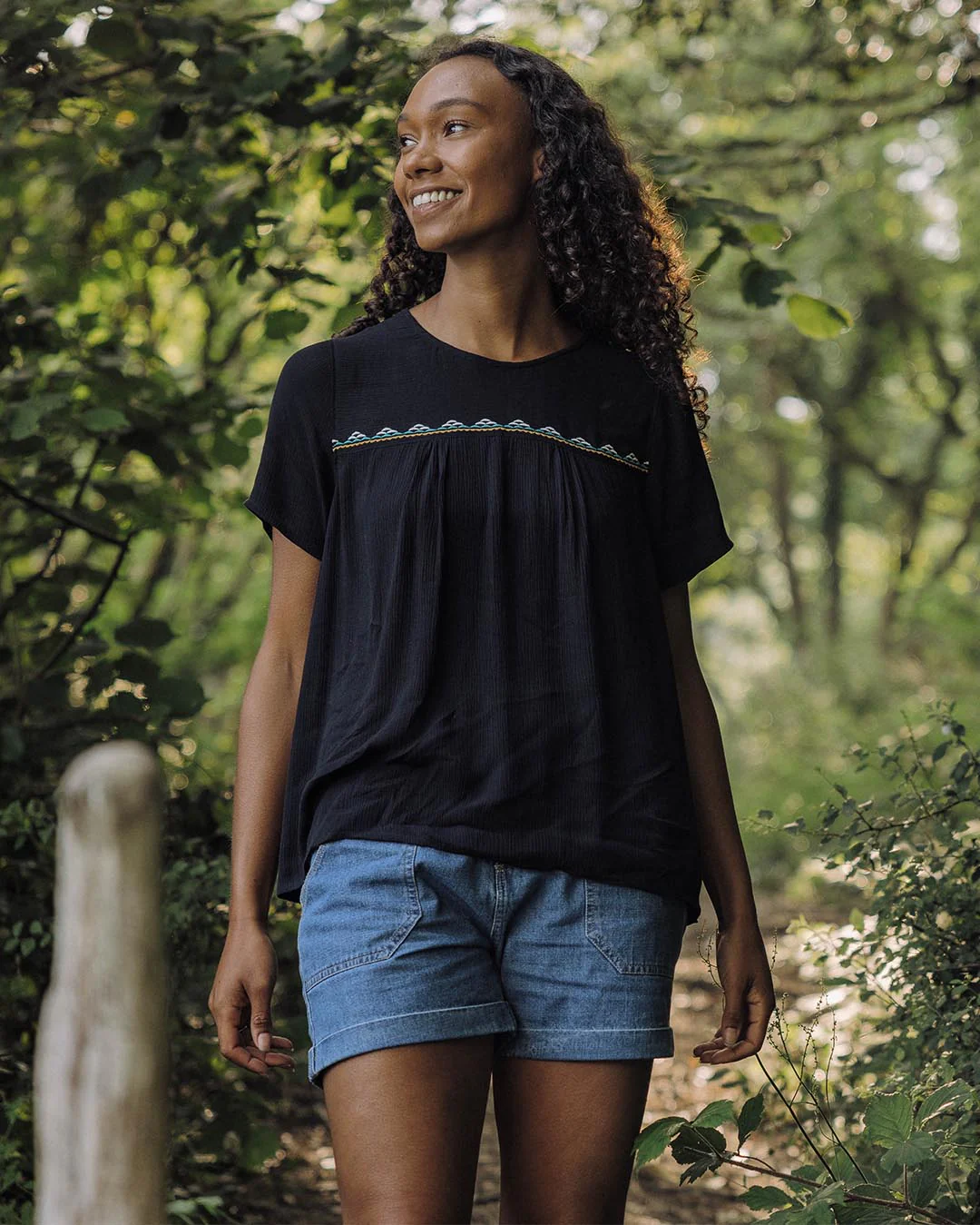 Petal Top - Black - Image 3