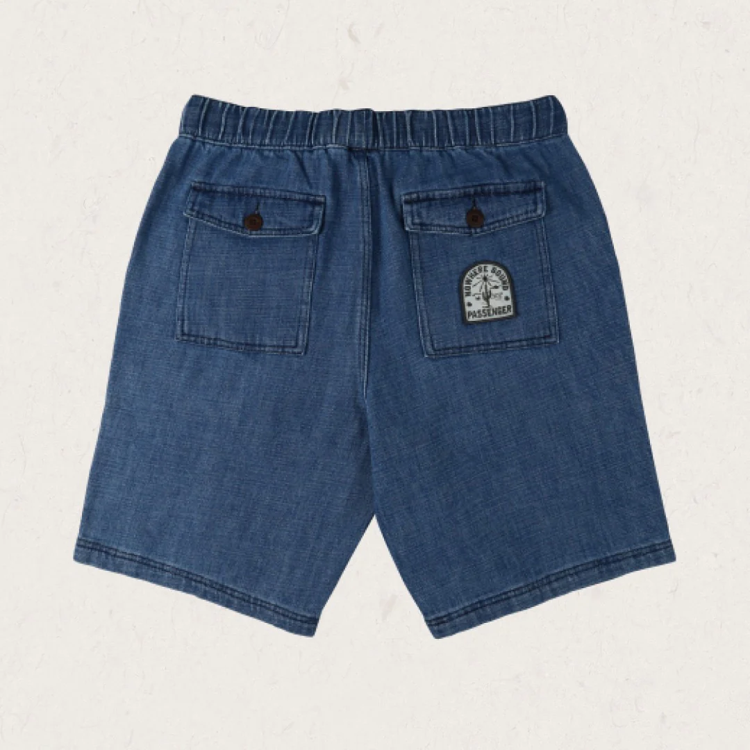 Pine Cord Shorts - Washed Denim - Image 8