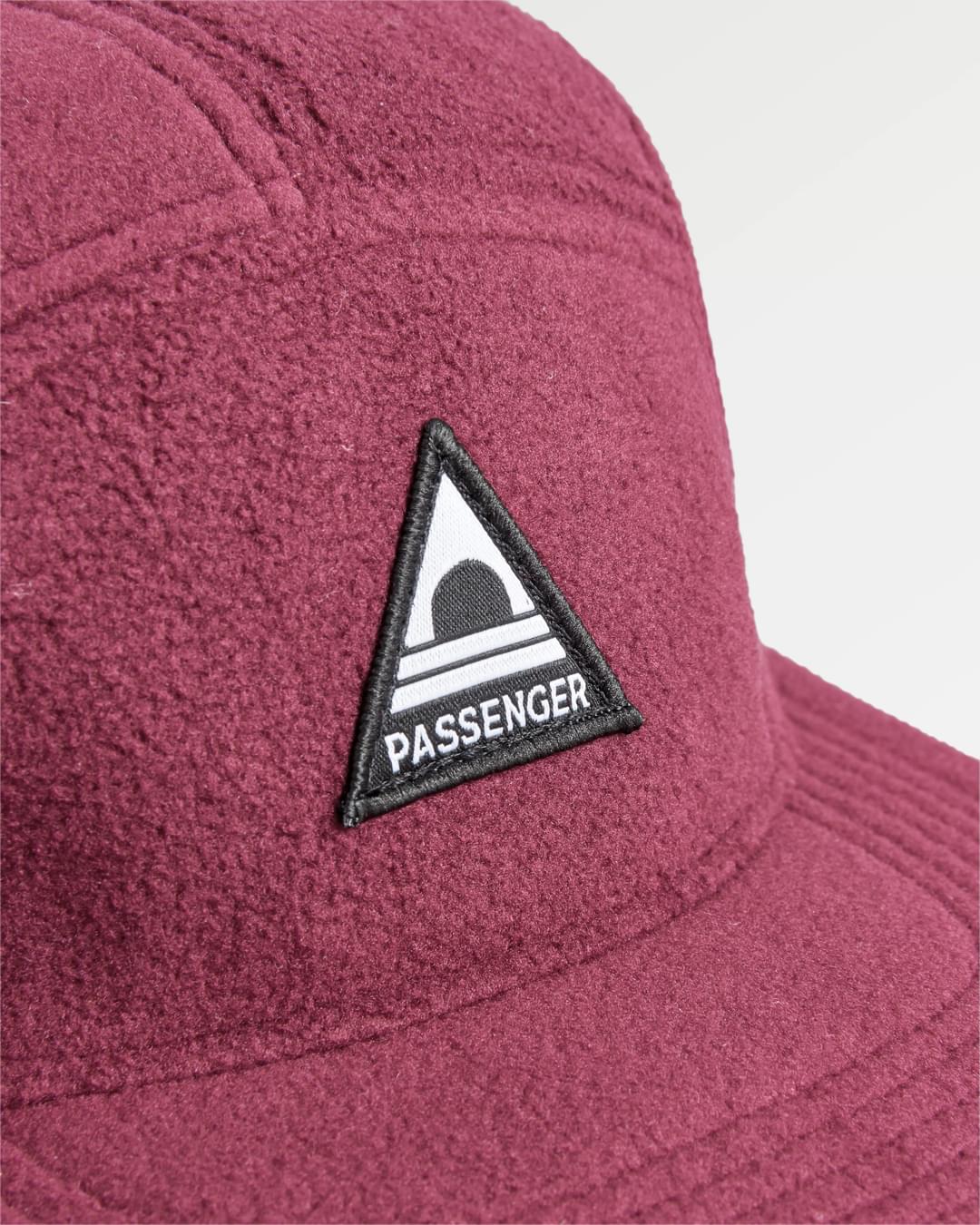 Pine Polar Fleece 5 Panel Cap - Wine - Image 4