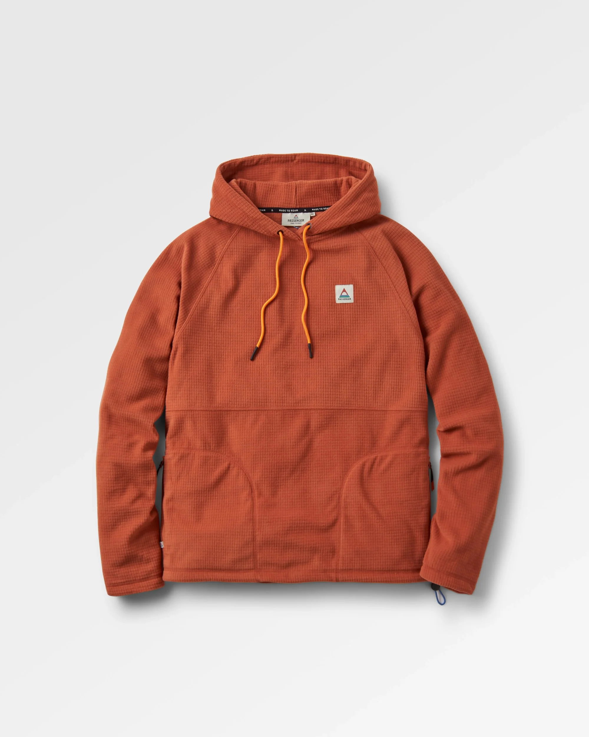 Point Grid Polar Fleece Hoodie - Baked Clay - Image 2