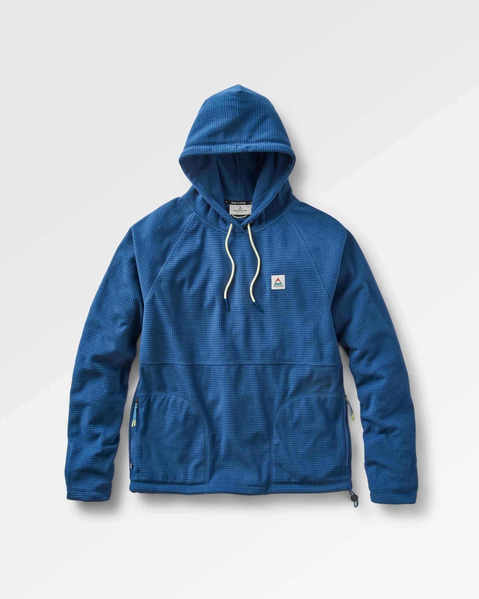 Point Grid Polar Fleece Hoodie - Dark Denim - Image 2