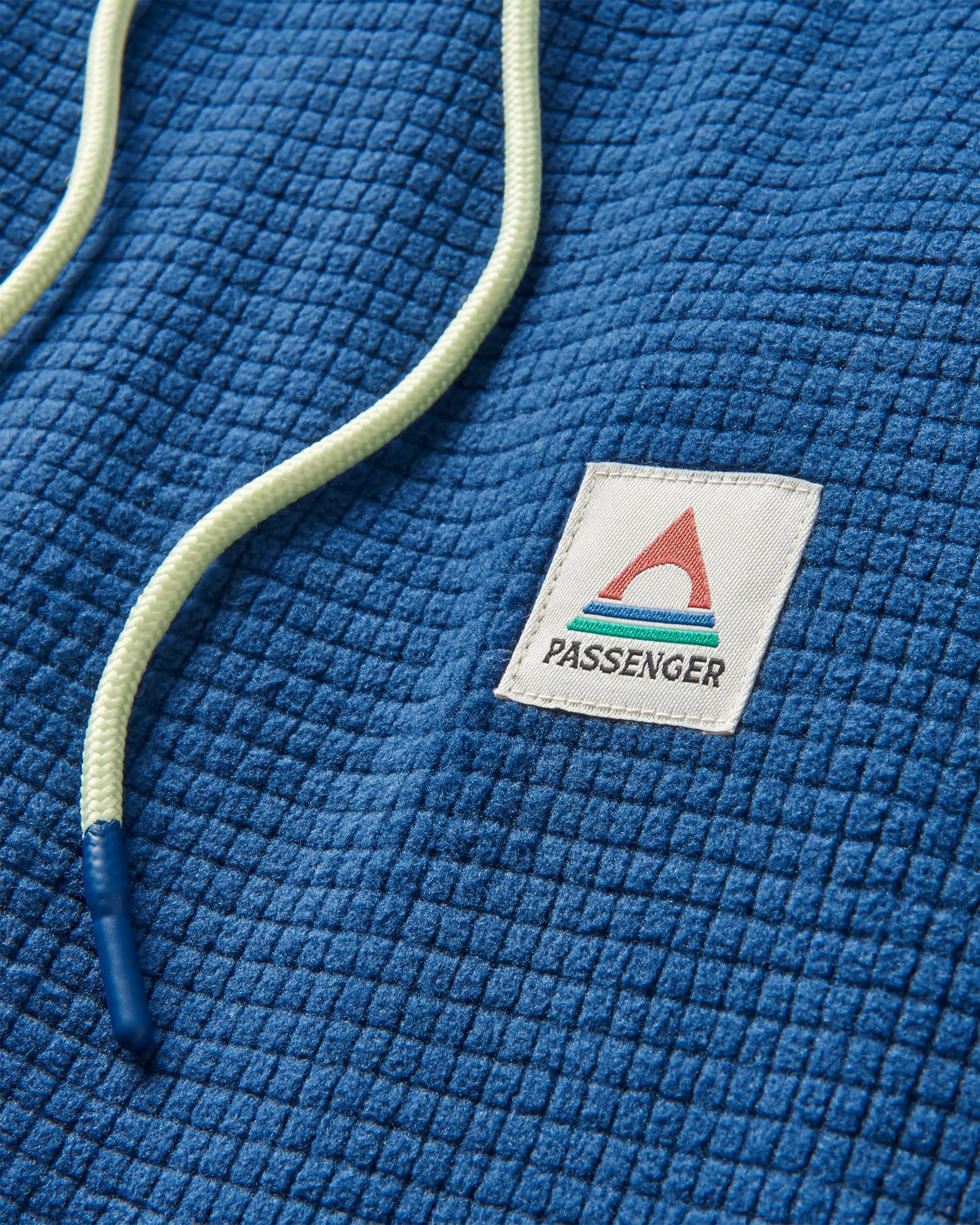 Point Grid Polar Fleece Hoodie - Dark Denim - Image 6