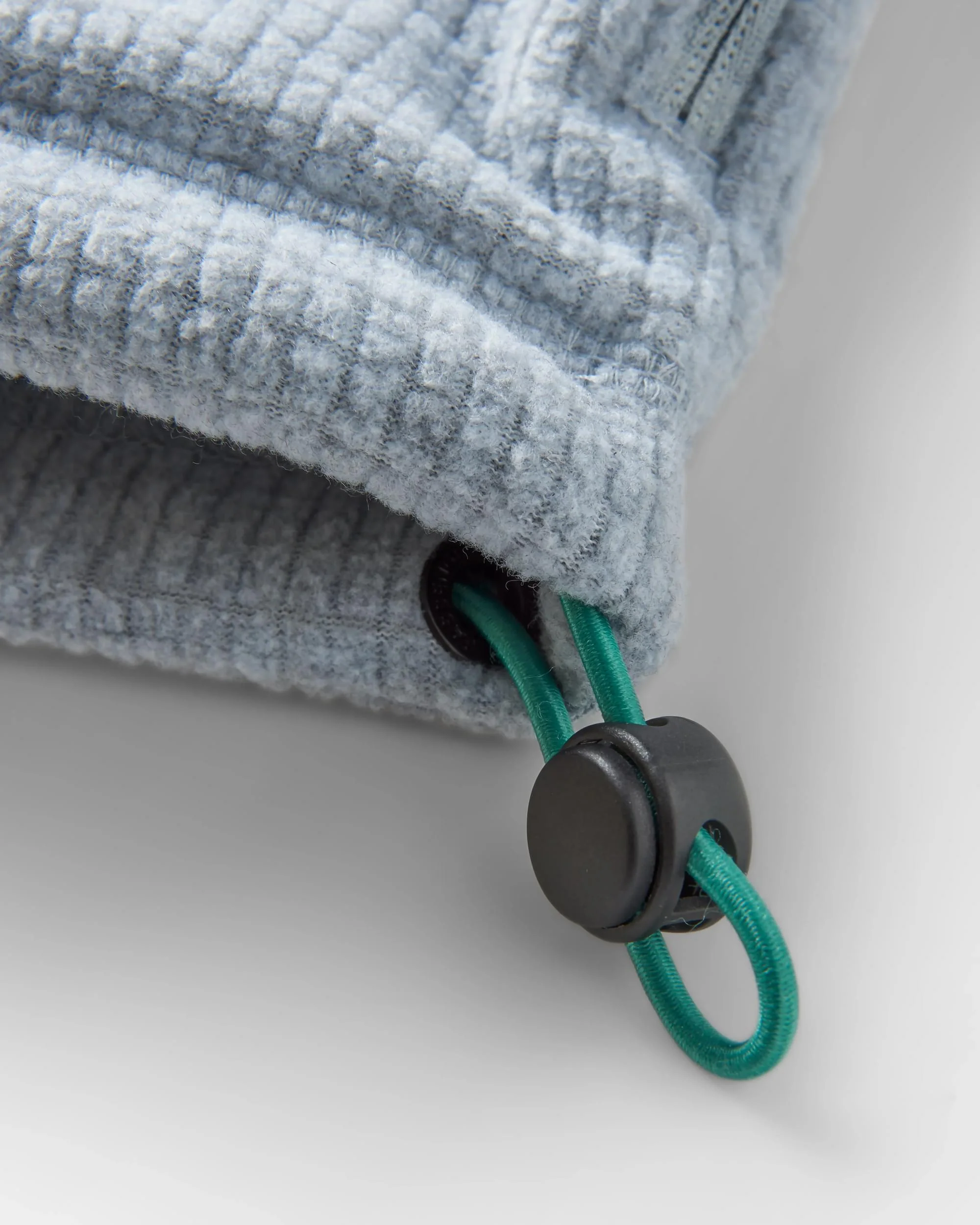 Point Grid Polar Fleece Hoodie - Grey Marl - Image 8