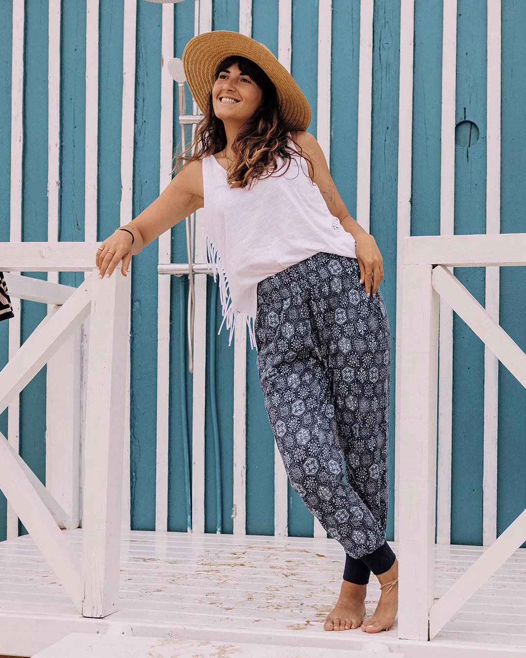 Puerto Trouser - Tile Dark Denim