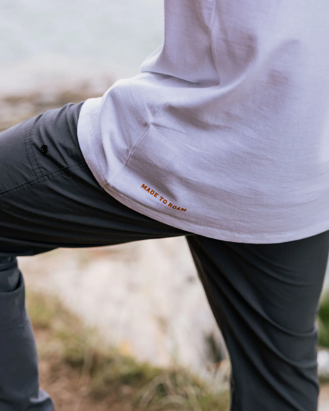 Purpose LS T-Shirt - Sunrise Orange/White - Image 5