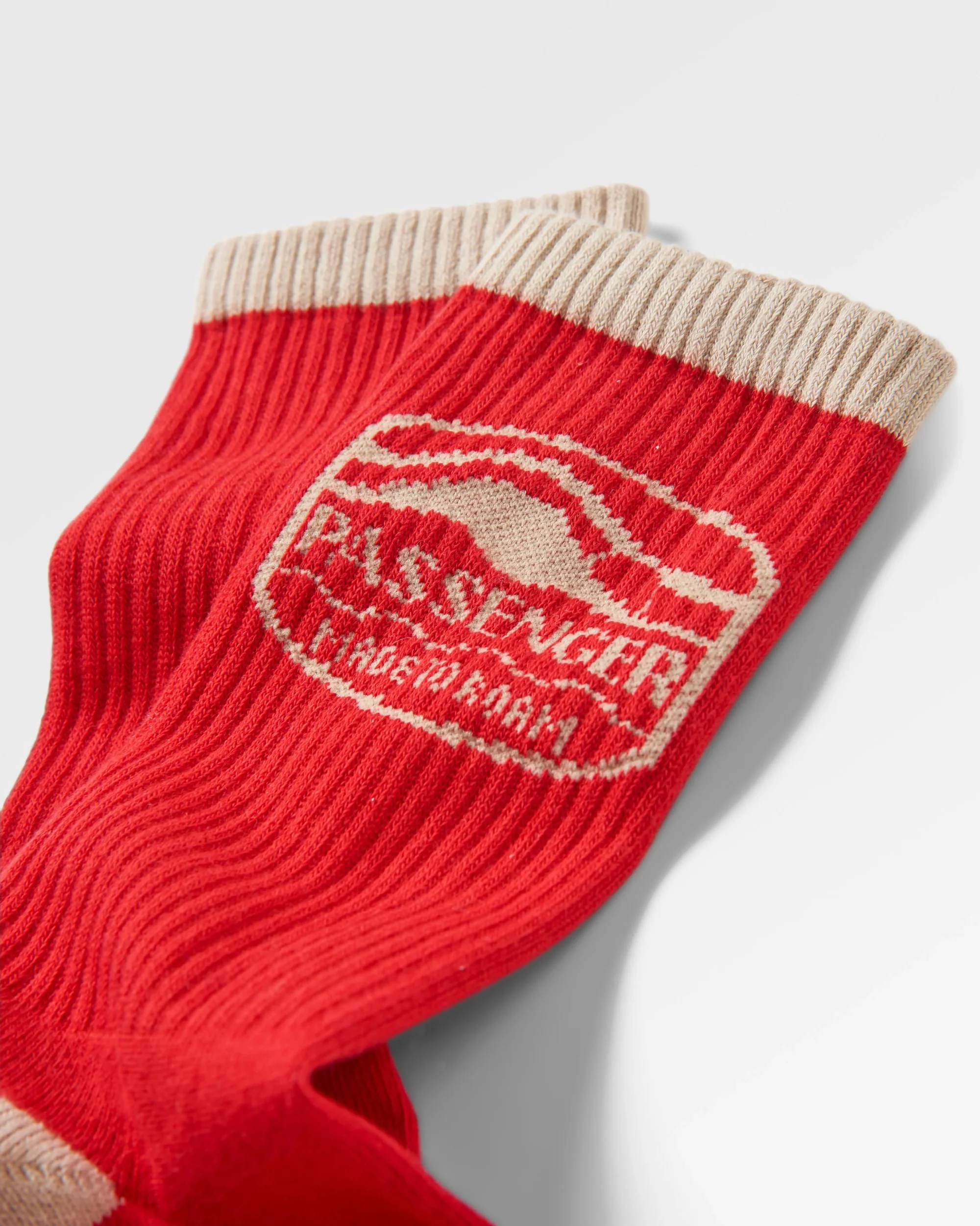 Rambler Organic Mid-weight Crew Socks - Red Ochre - Image 5