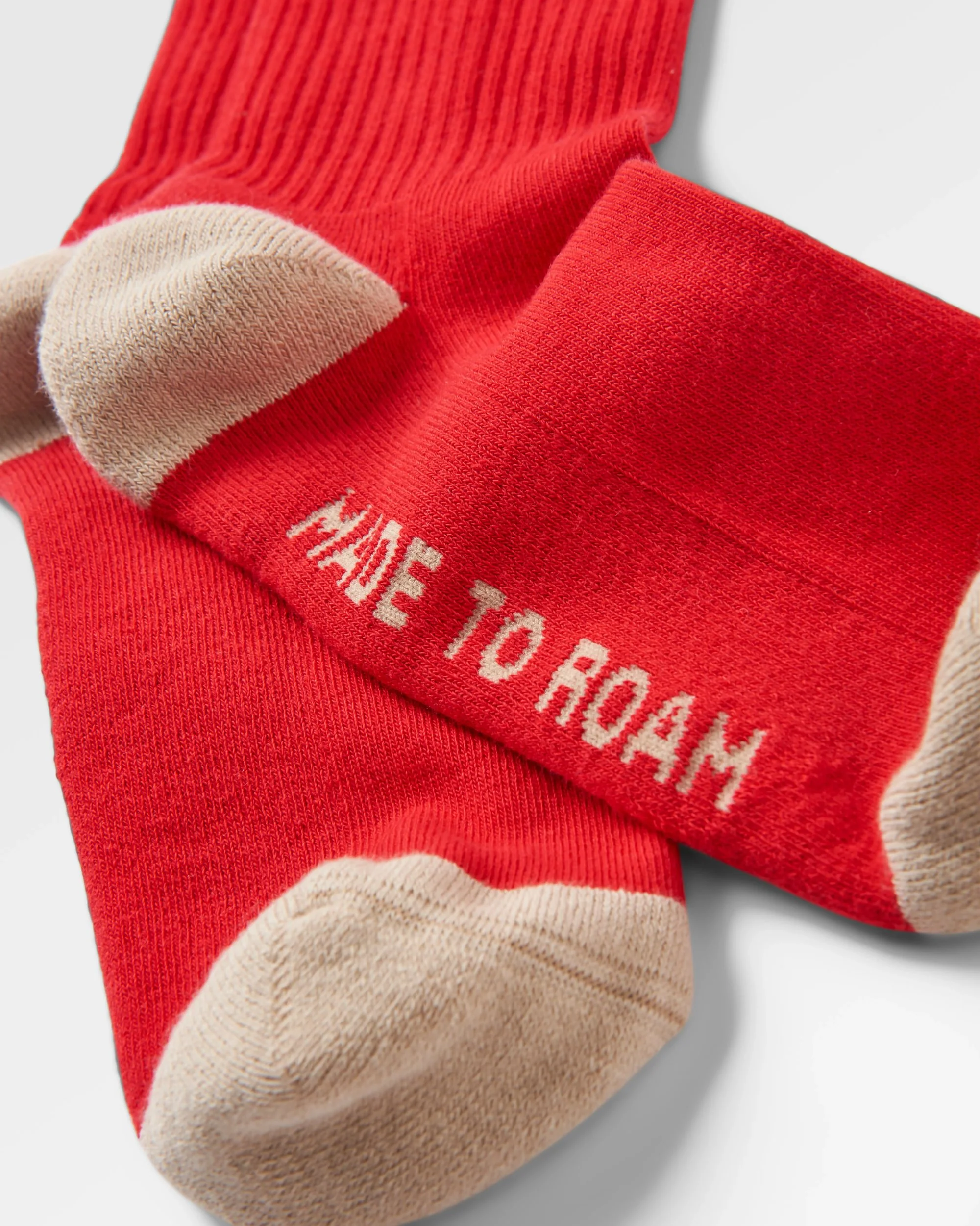 Rambler Organic Mid-weight Crew Socks - Red Ochre - Image 6