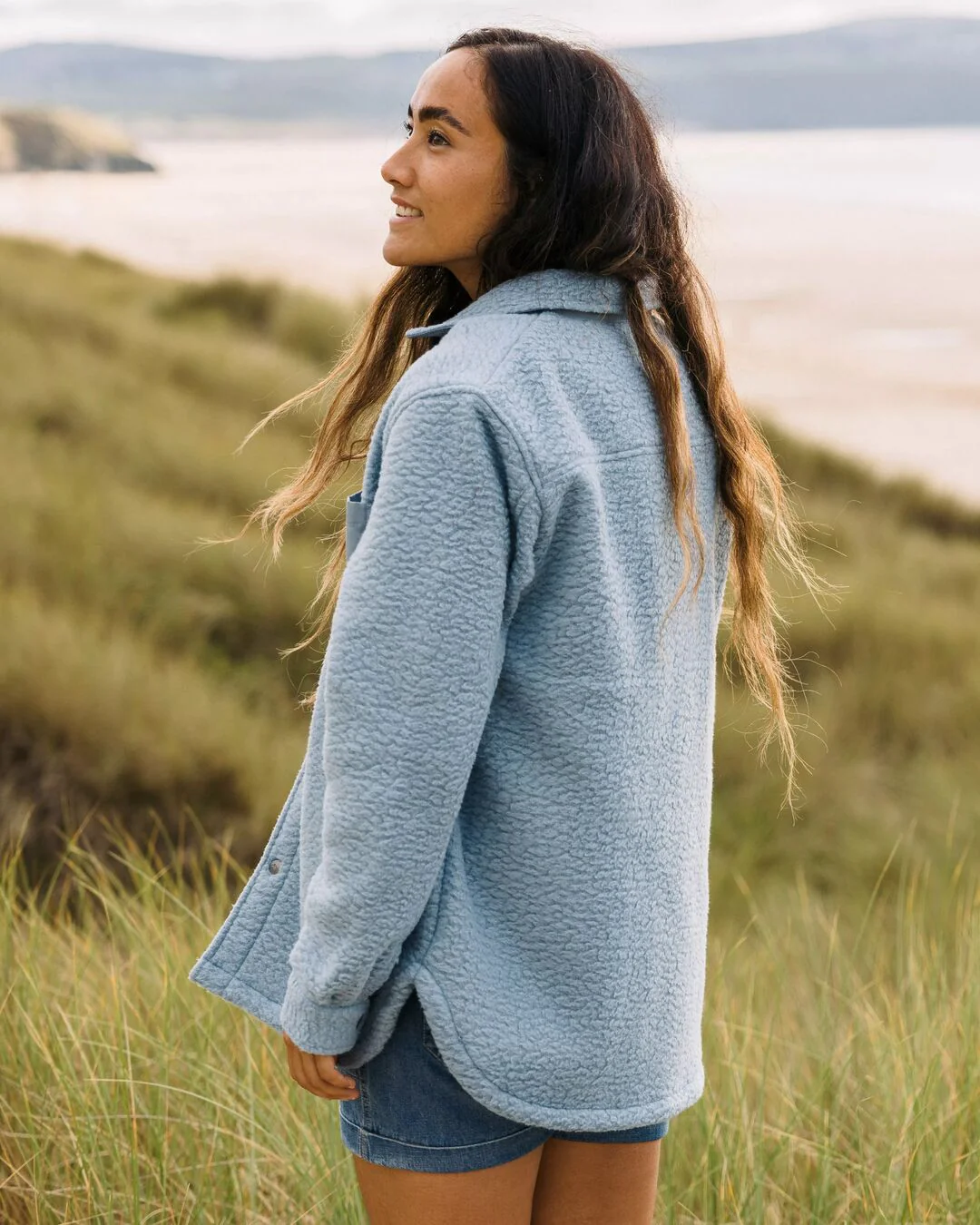 Rappel Sherpa Oversized Shirt - Faded Denim - Image 3