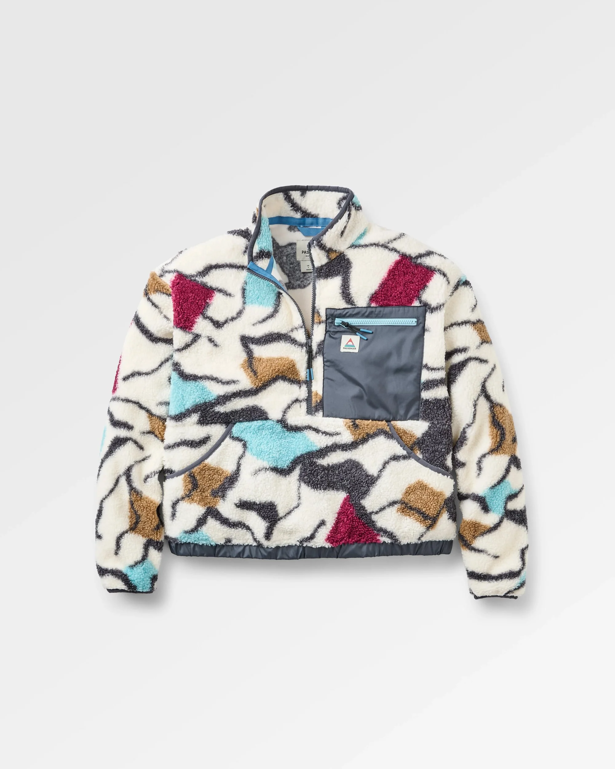 Ravi Sherpa Fleece - Abstract Trails Off White - Image 2