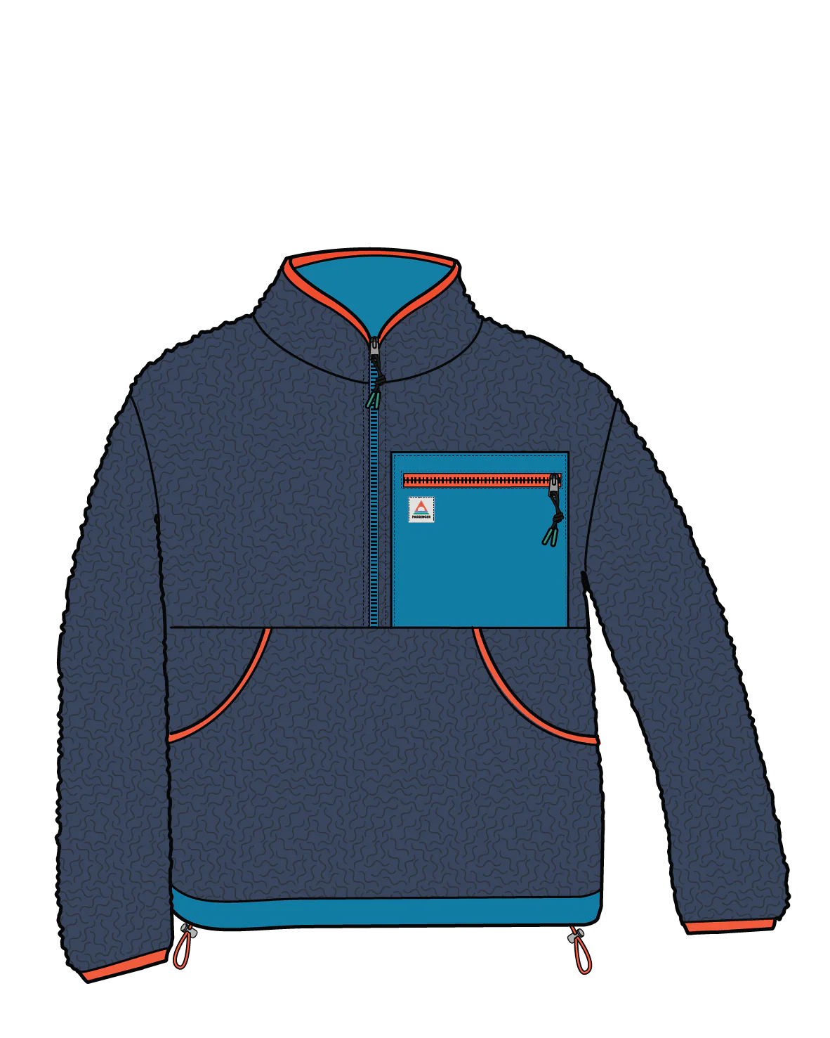 Ravi Sherpa Fleece - Dark Denim - Image 7