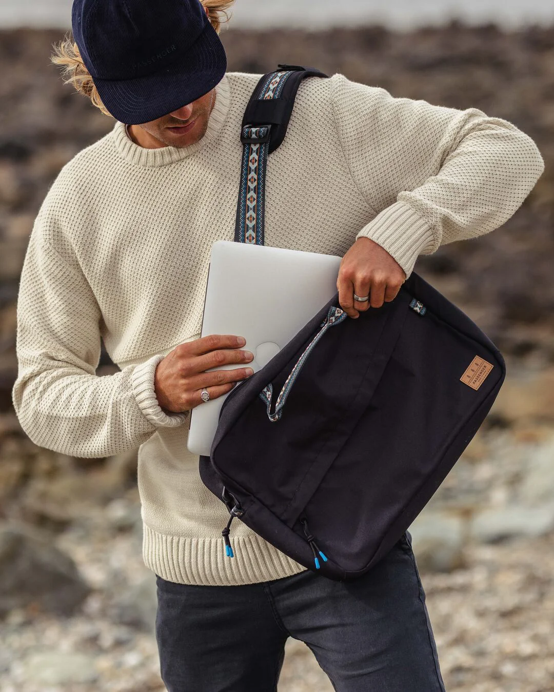 Messenger Bag - Black - Image 6