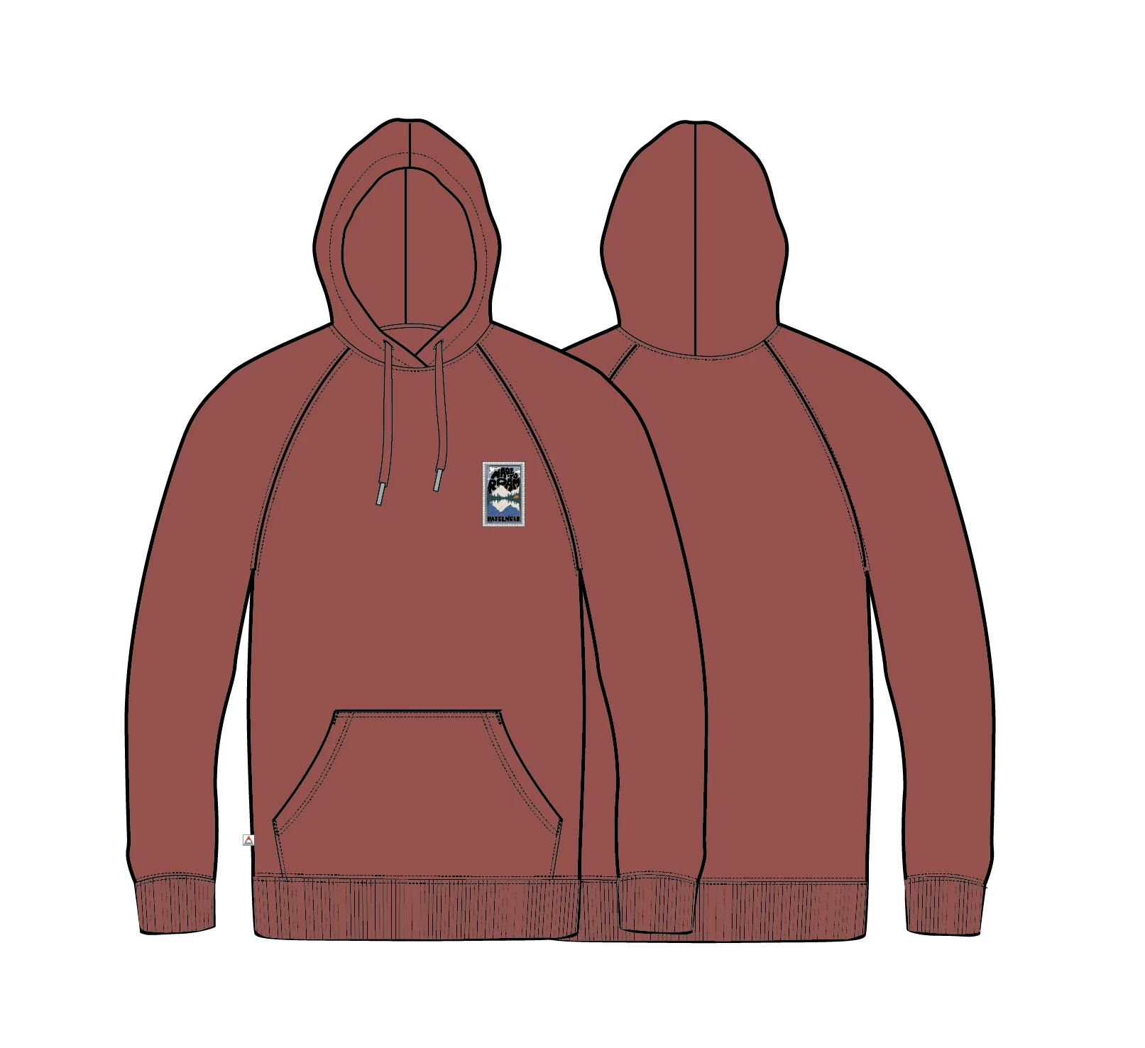 Reflect Patch Hoodie - Redwood - Image 7