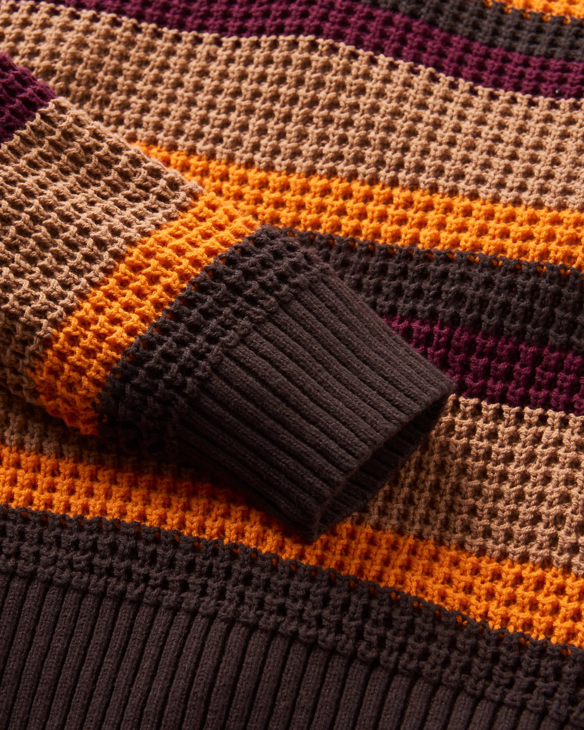 Reflection Stripey Jumper - Toffee Brown Multi Stripe - Image 5