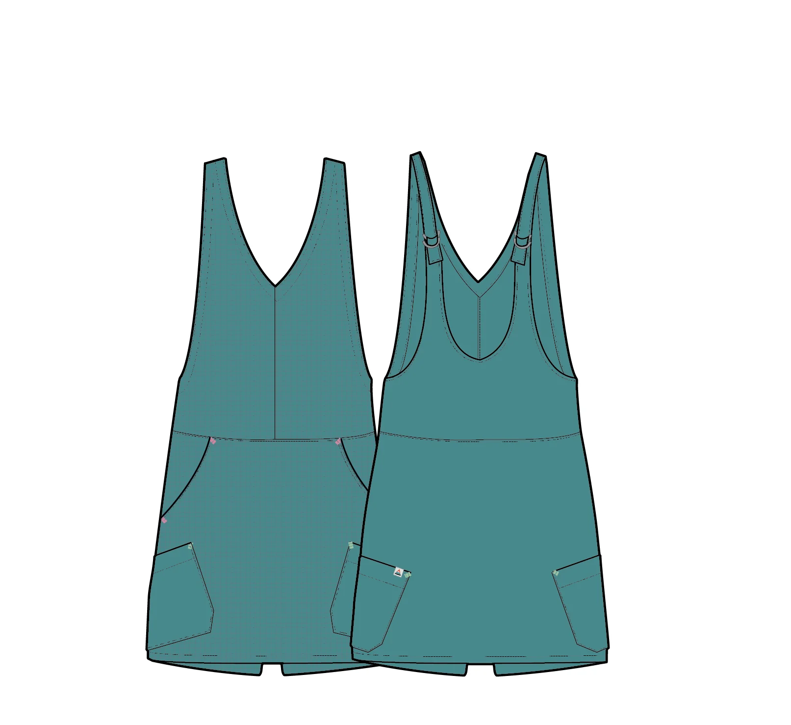 Refuel Ripstop Dress - Ocean Teal - Image 7