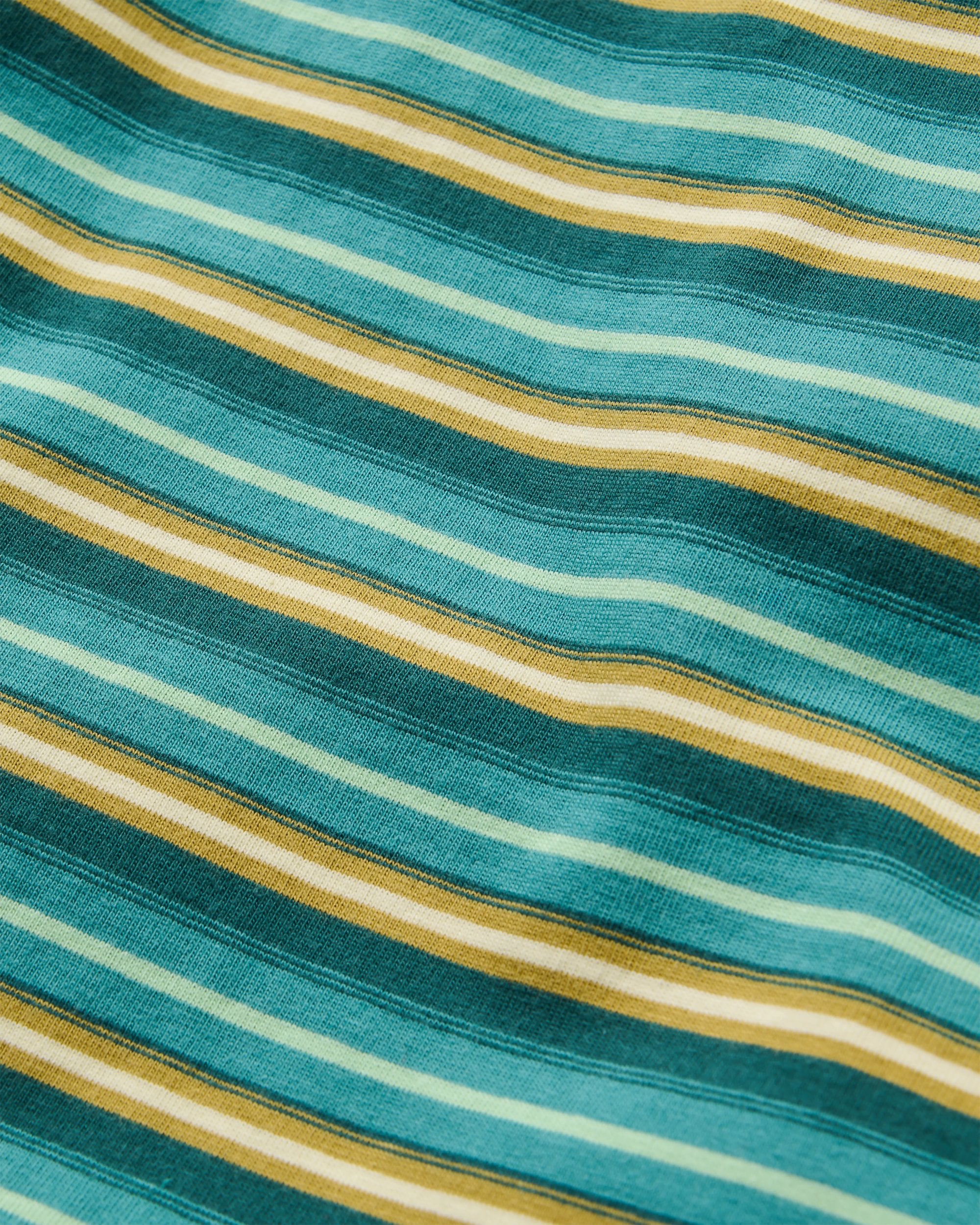 Retro Relaxed Fit T-Shirt - Ocean Teal Multi Stripe - Image 5