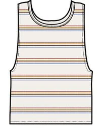 Retro Vibes Organic Cotton Vest - Retro Stripe - Image 5
