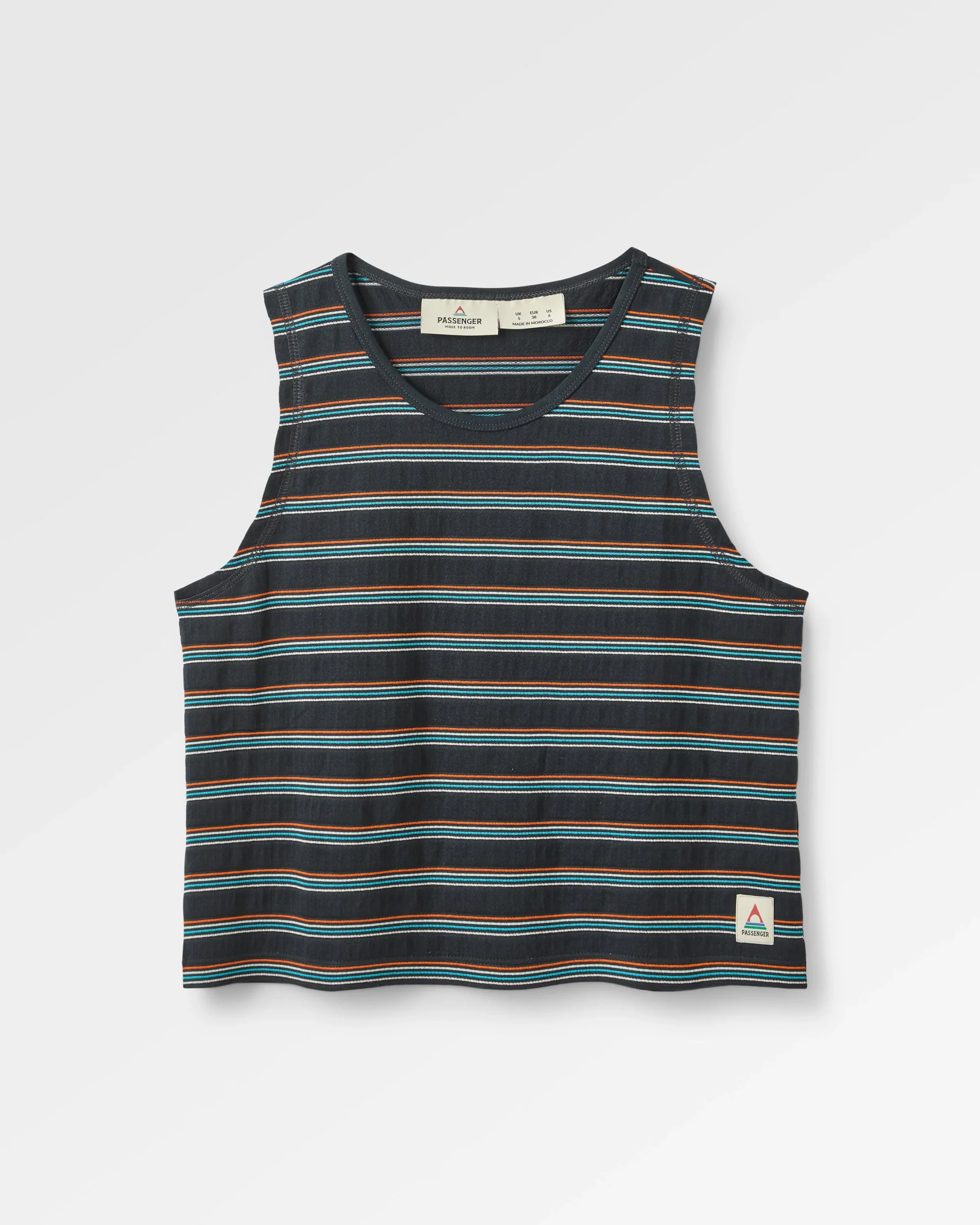 Retro Vibes Vest - Black Multi Stripe - Image 2