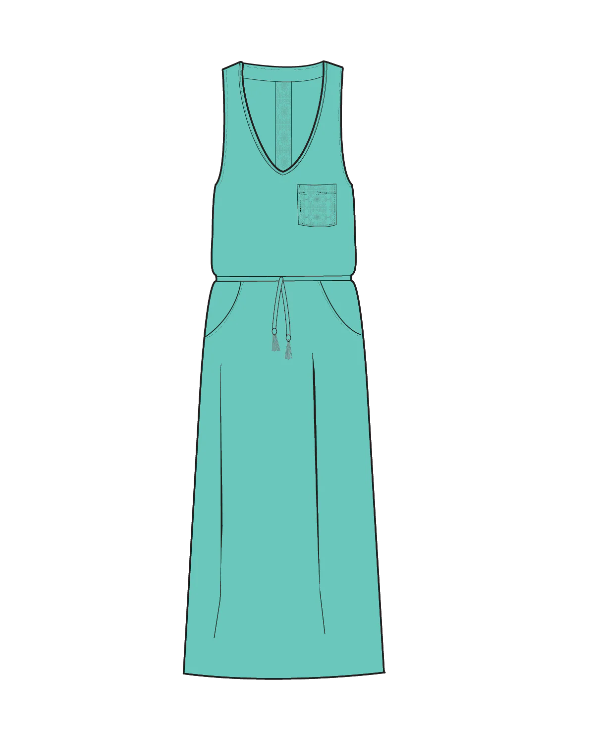 Rivergate Maxi Dress - Aqua - Image 8