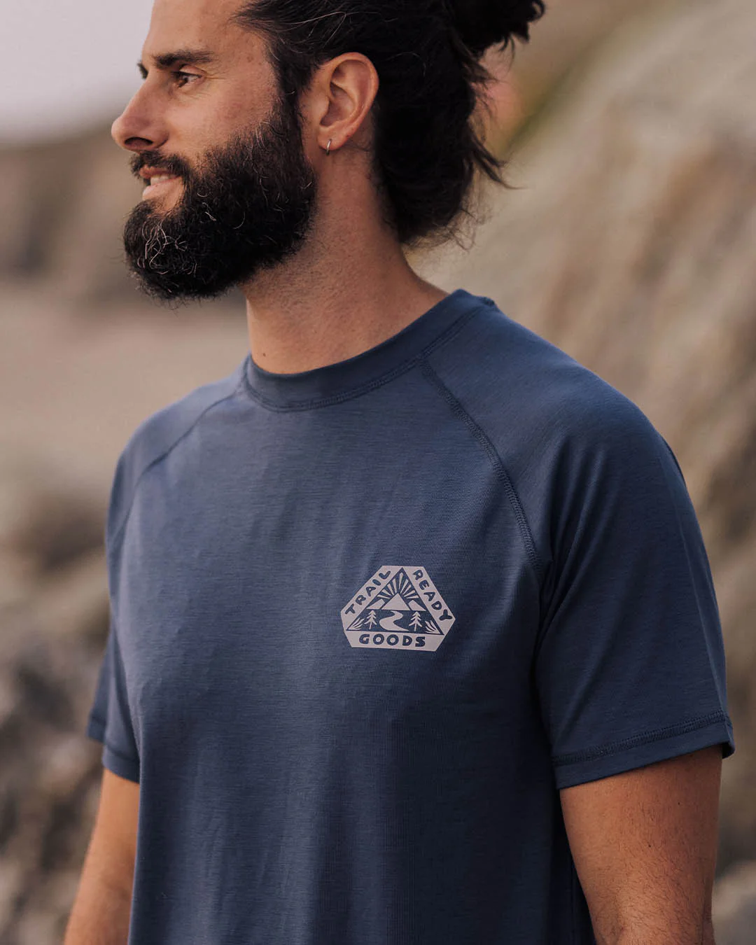 Roam Active T-Shirt - Dark Denim - Image 2