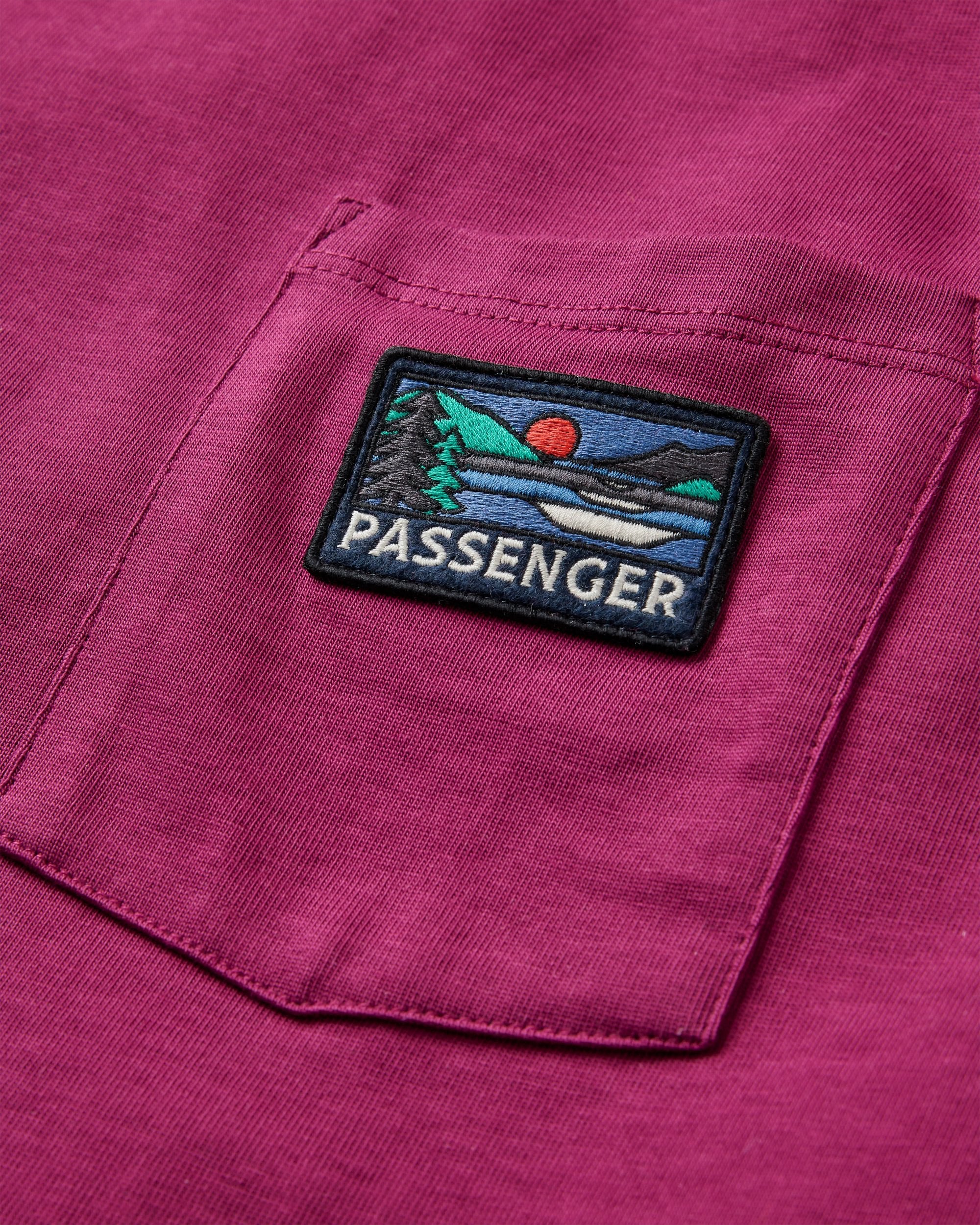 Roamer Patch Relaxed Fit T-Shirt - Warm Berry - Image 2