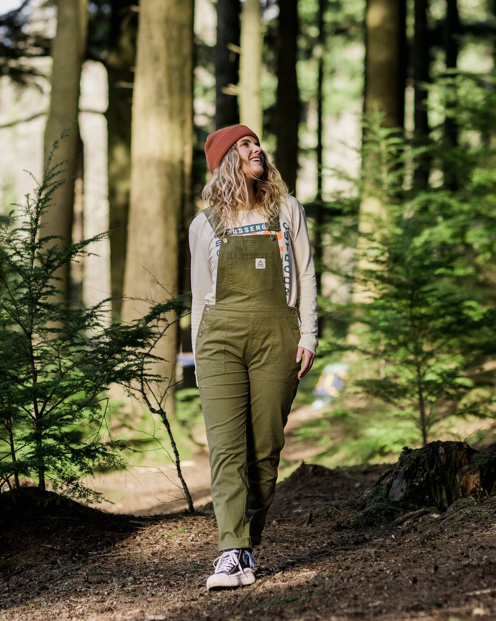 Roamist Organic Cotton Dungarees - Khaki - Image 6