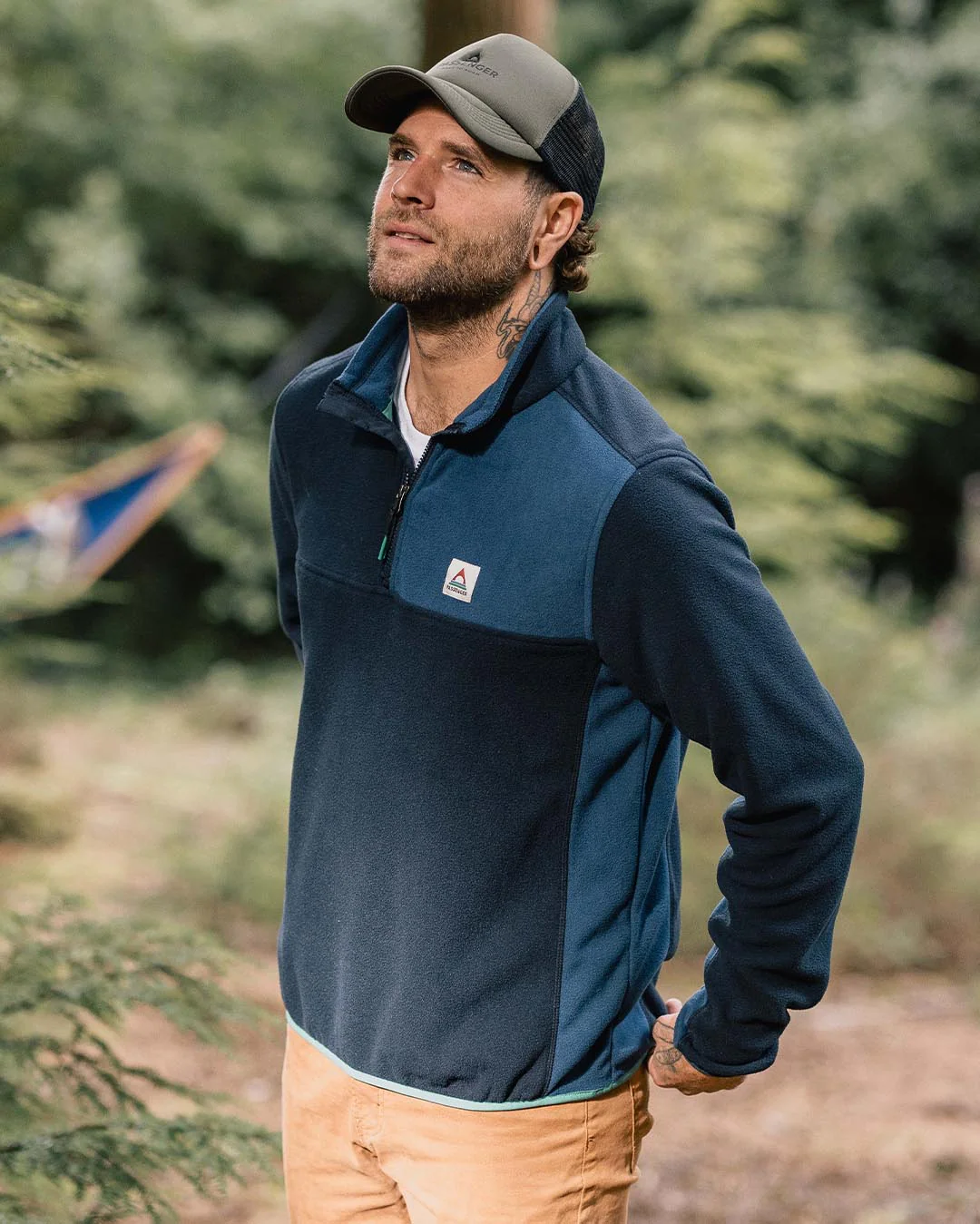 Root Polar 1/4 Zip Fleece - Deep Navy - Image 4