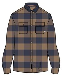 Rustic Organic Cotton Shirt - Toffee/Rich Navy Buffalo - Image 11