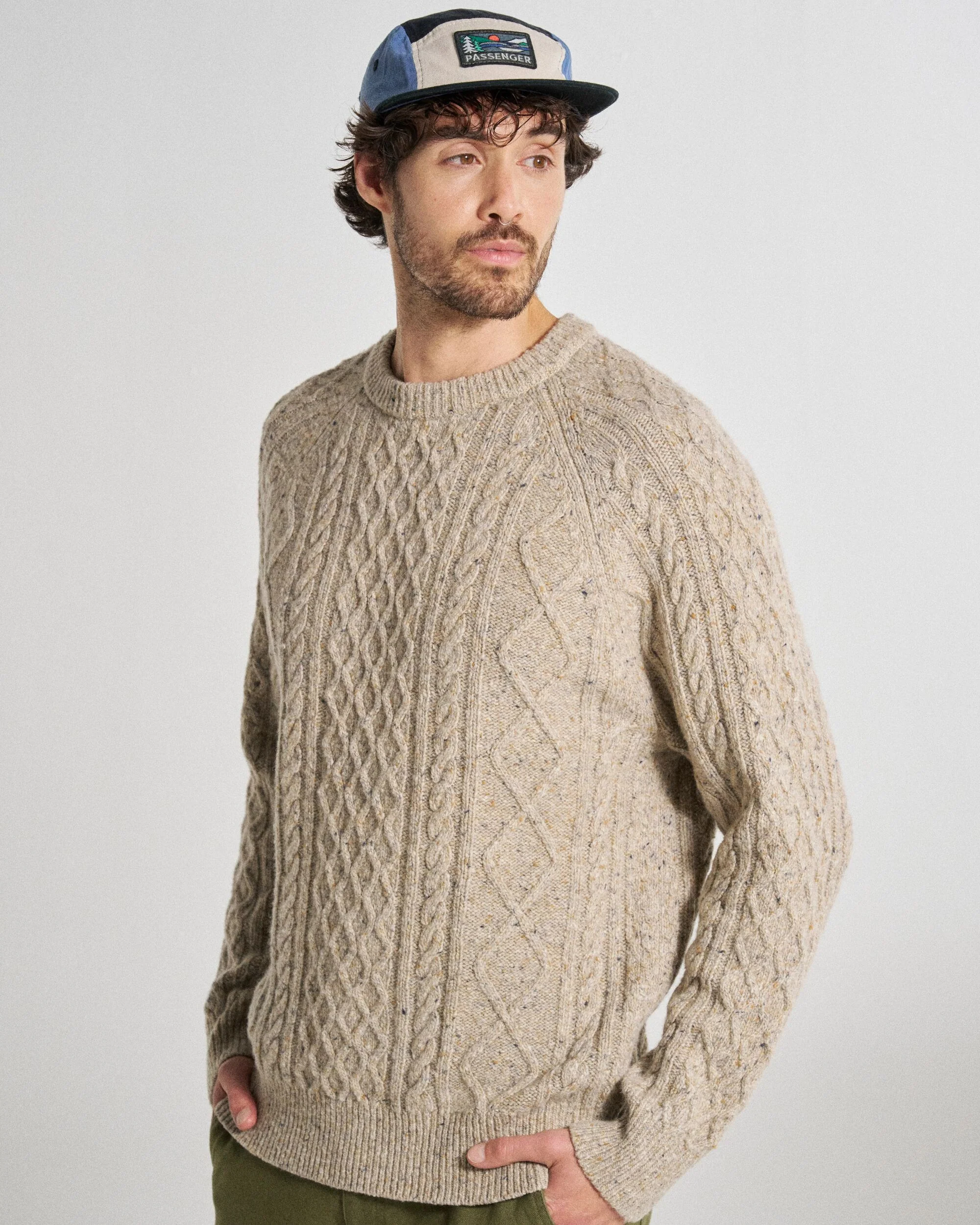 Sandbar Merino Wool Blend Jumper - Oatmeal - Image 3