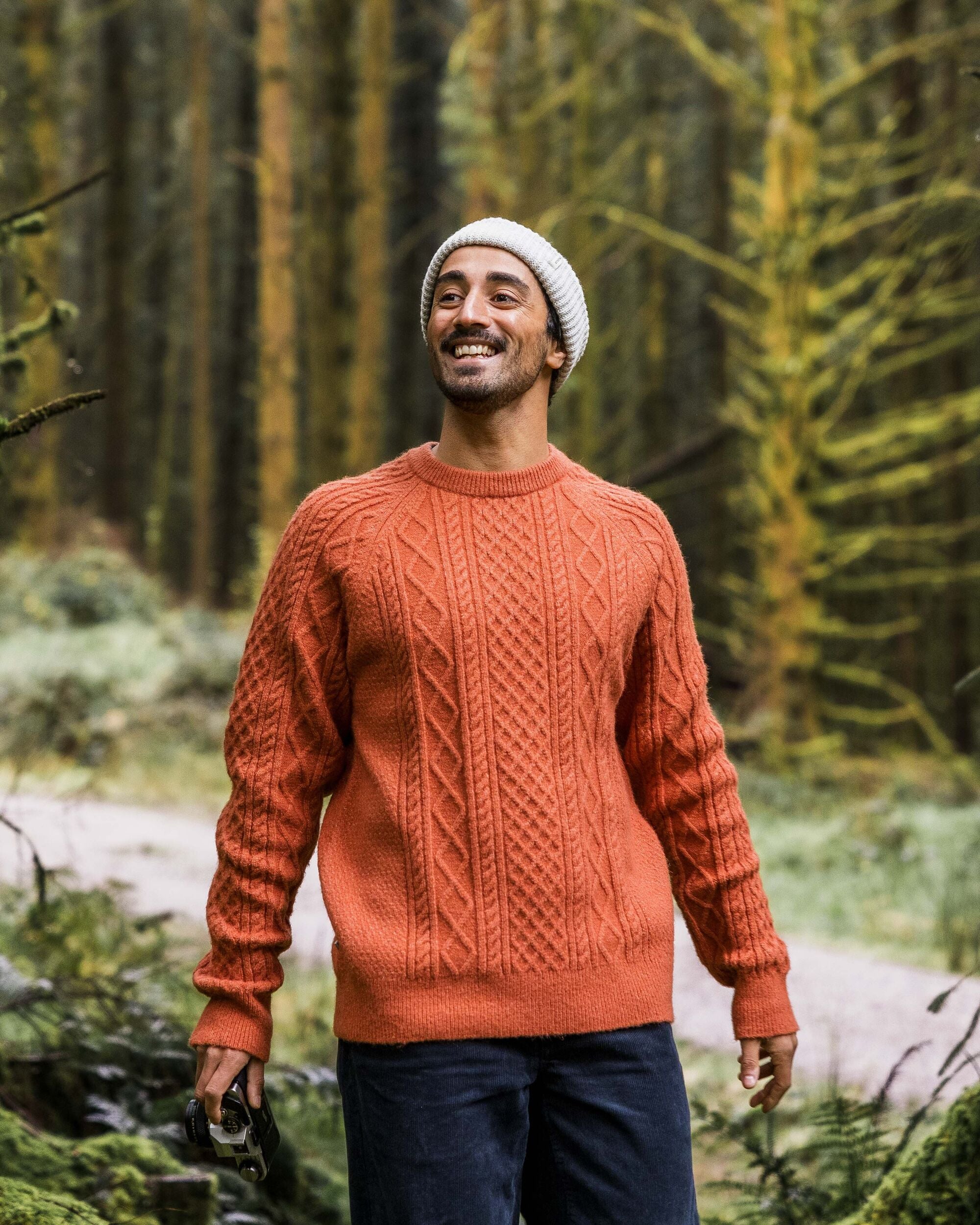 Sandbar Cable Knitted Jumper - Baked Clay - Image 4