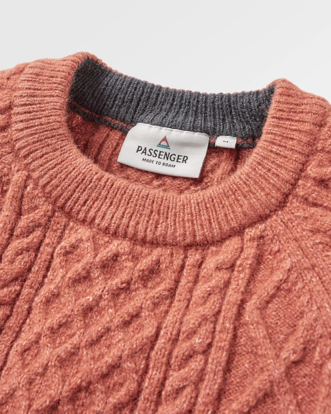 Sandbar Cable Knitted Jumper - Baked Clay - Image 8
