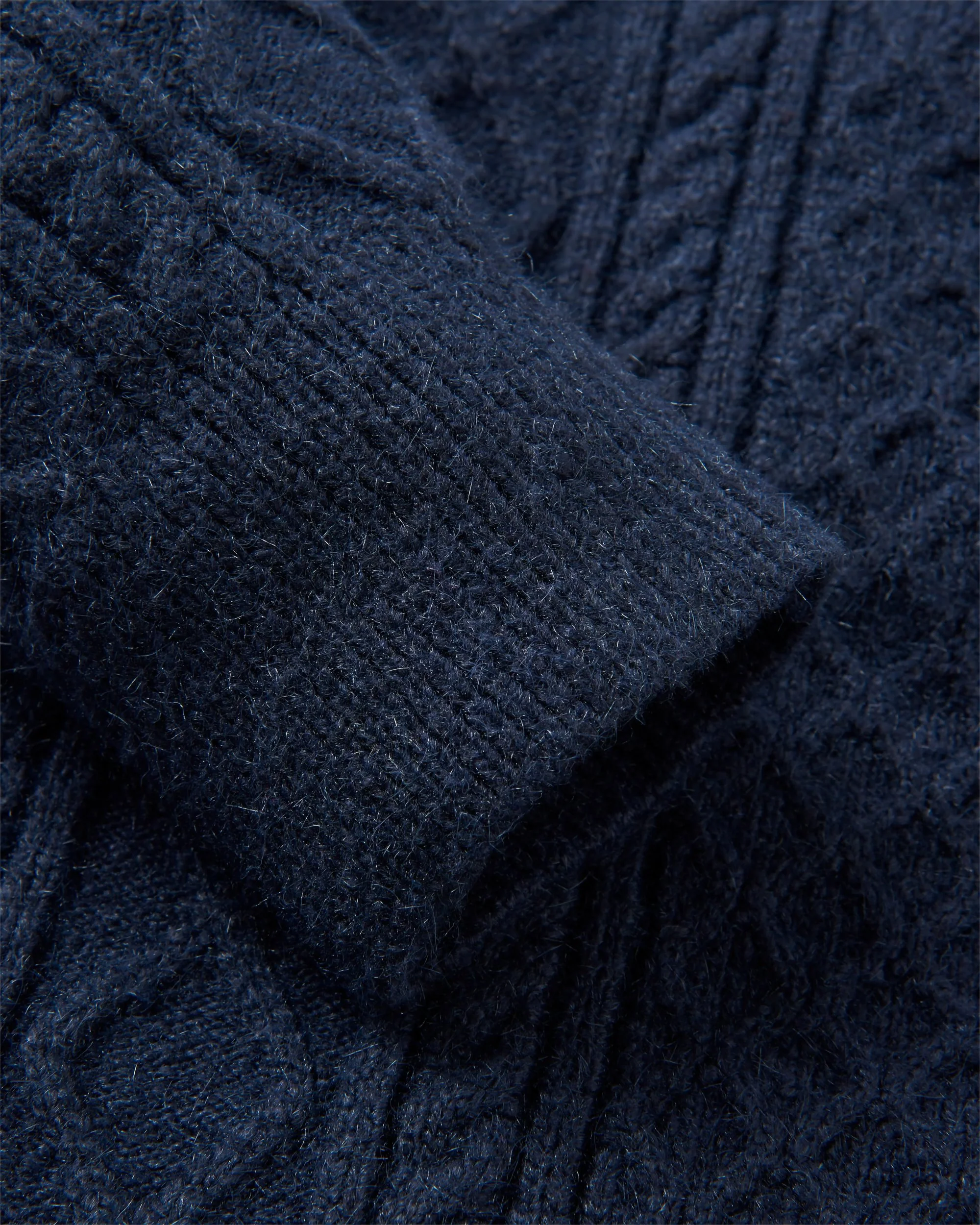Sandbar Cable Knitted Jumper - Rich Navy - Image 5