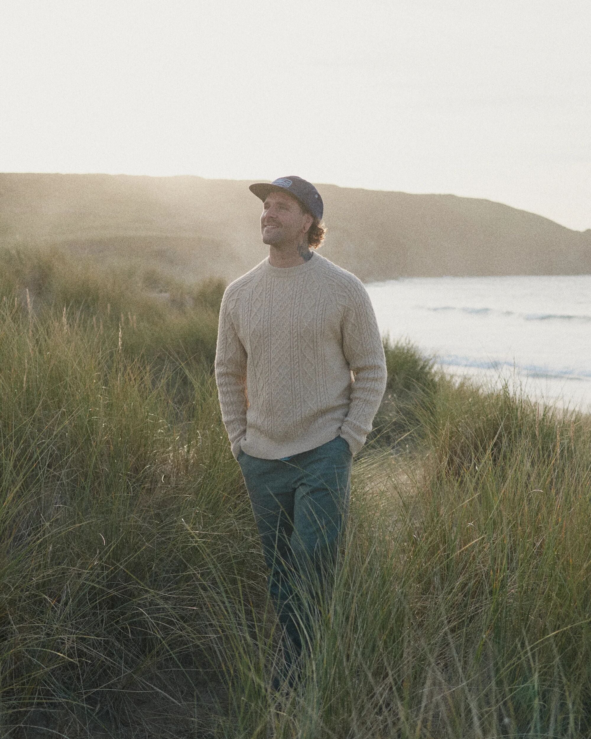 Sandbar Cable Knitted Jumper - Stone - Image 4