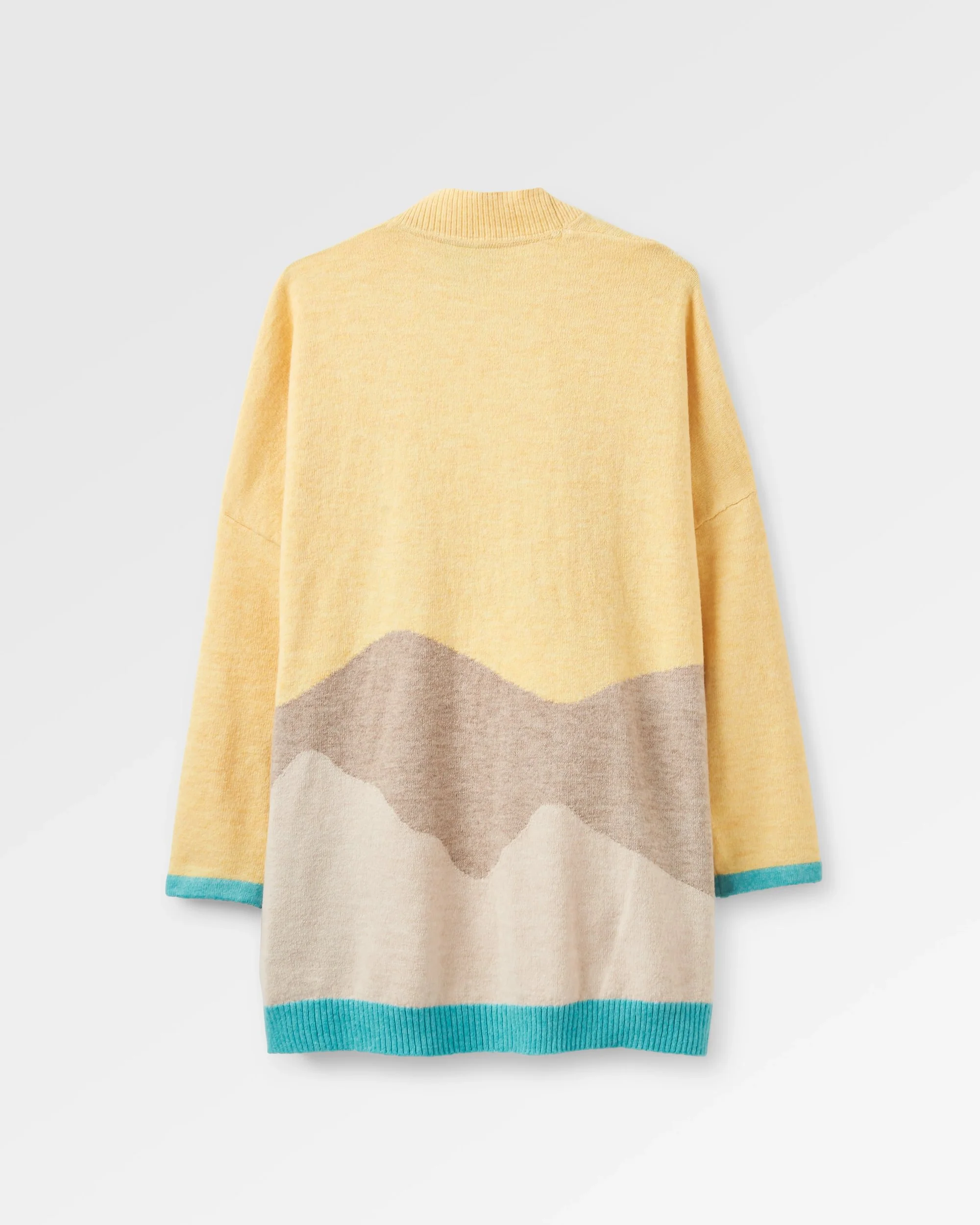 Scenic 'Light' Long Knitted Cardigan - Scenic Yellow - Image 5