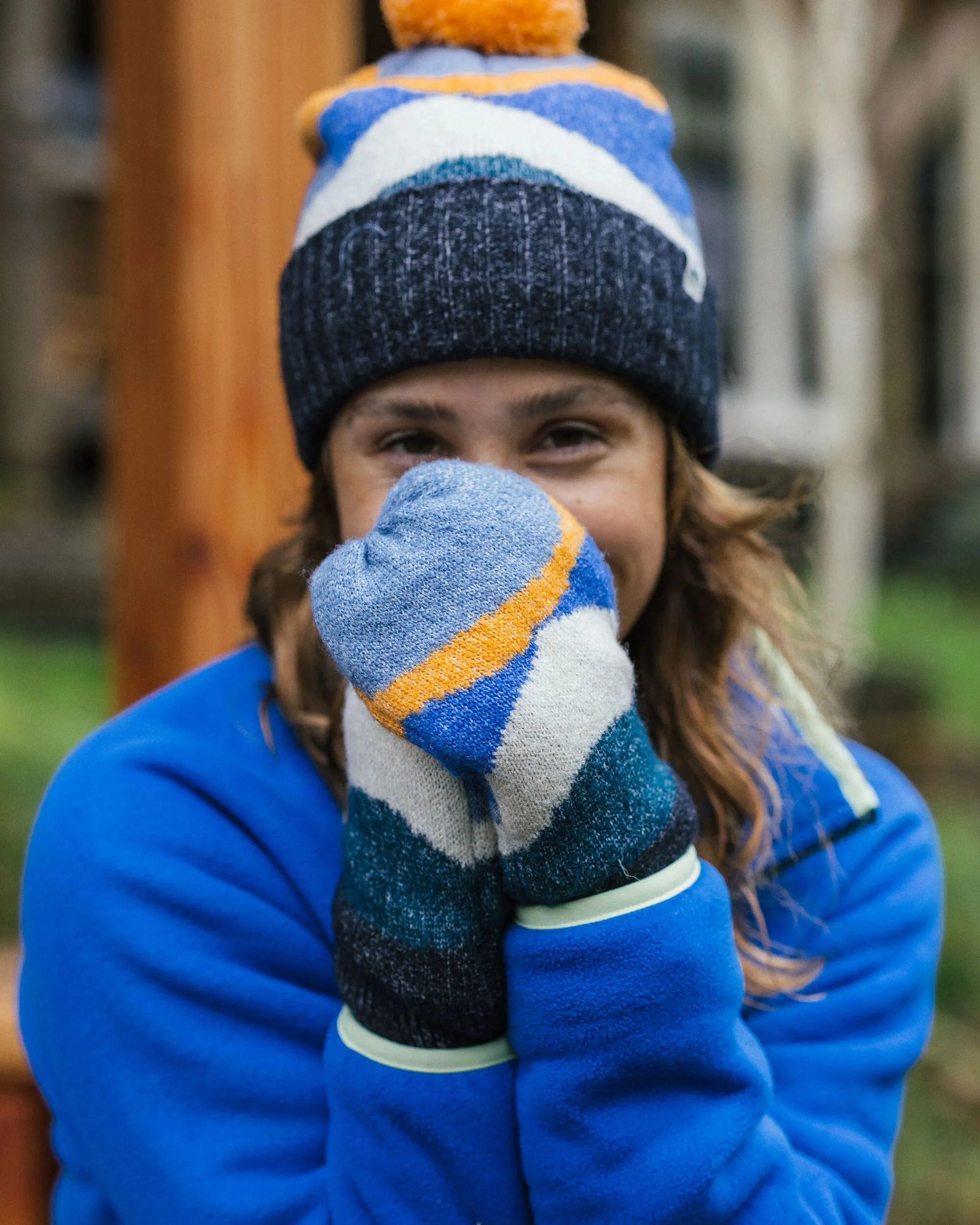 Scenic Fleece Lined Mittens - Scenic Orange - Image 2