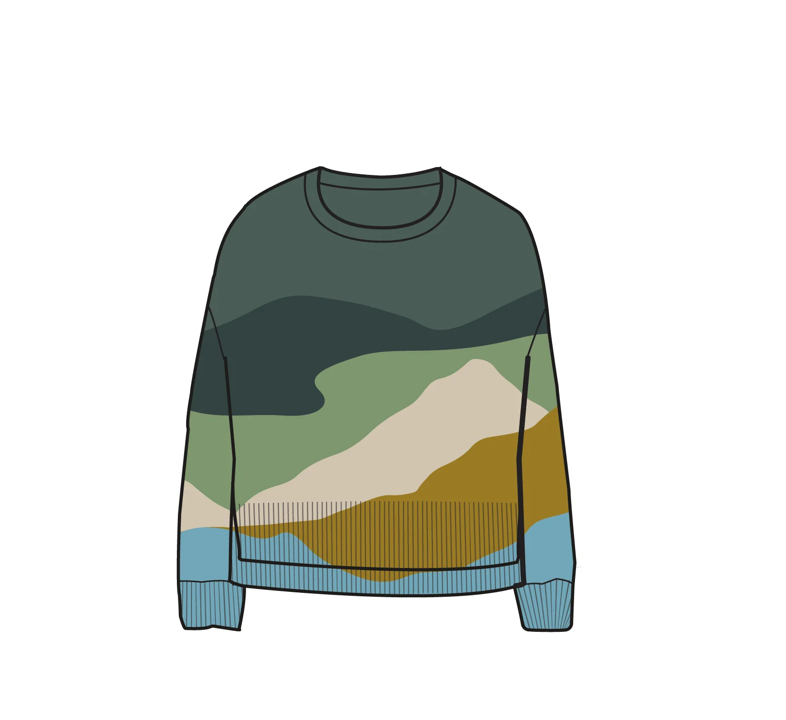 Scenic Knitted Jumper - Scenic Dark Fern - Image 12