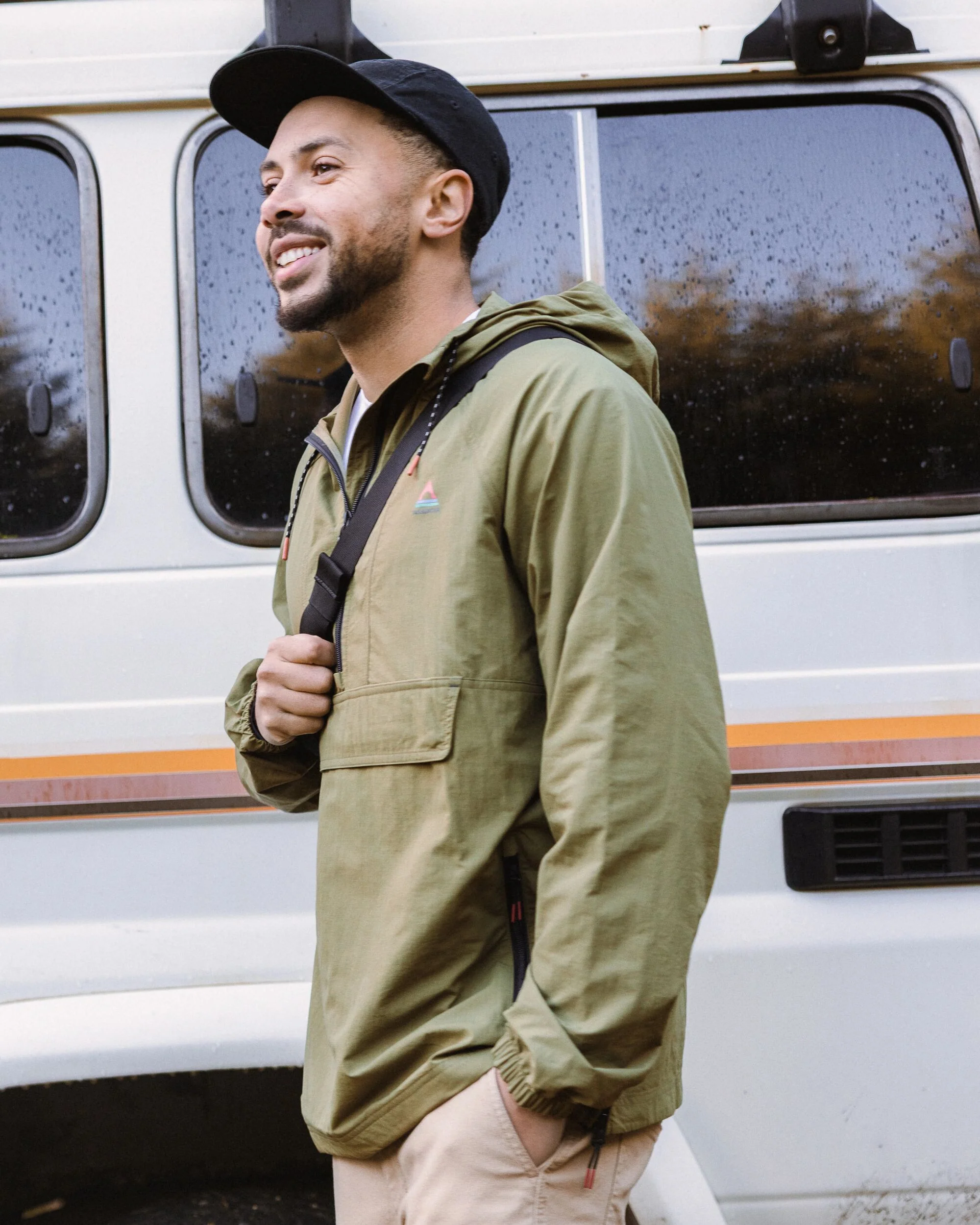 Seek Out Wind Resistant Anorak - Khaki - Image 3