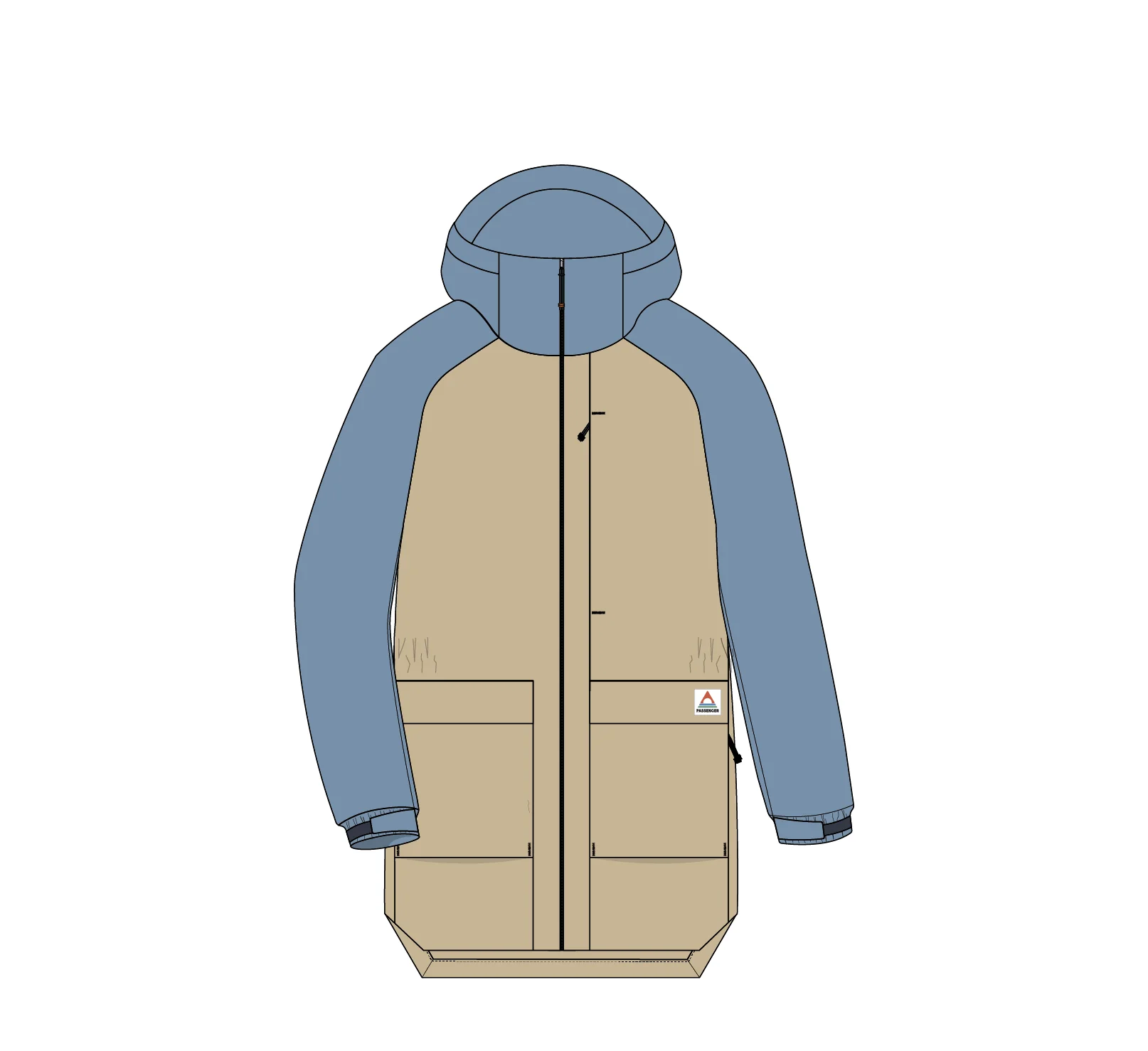 Serein Waterproof Jacket - Faded Denim/Desert - Image 13