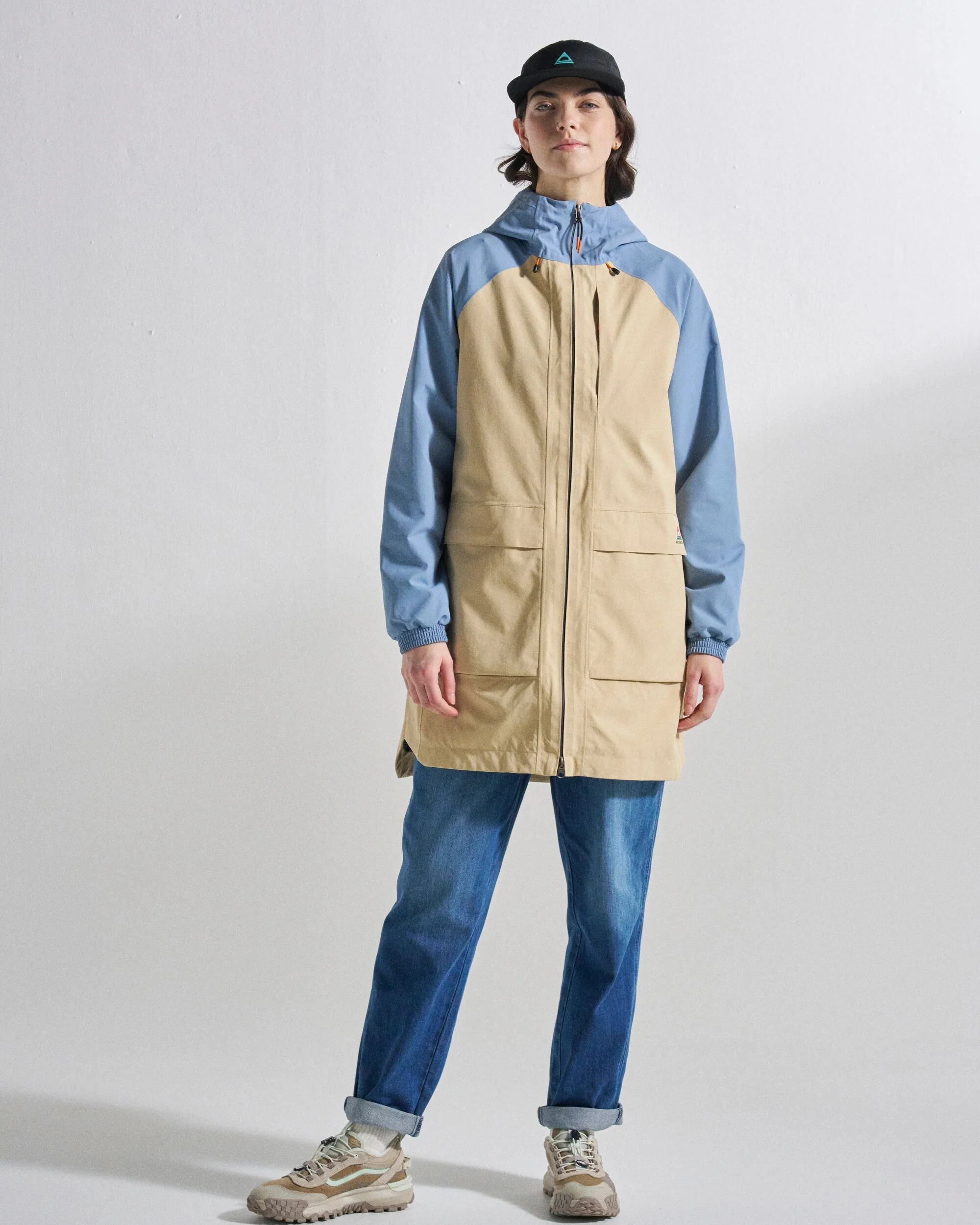 Serein Waterproof Jacket - Faded Denim/Desert - Image 6