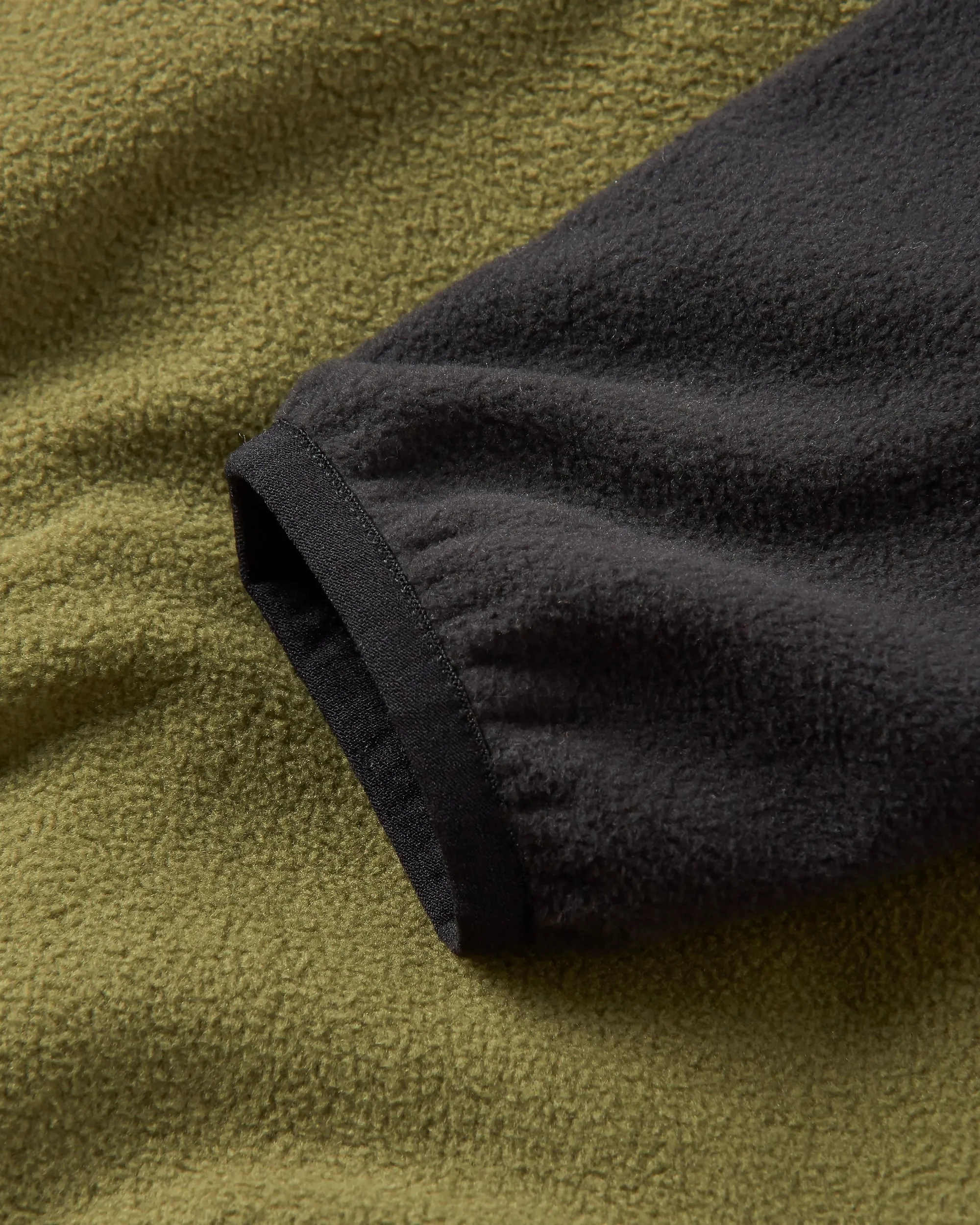 Set Off Polar Hooded Fleece - Black/Khaki - Image 7