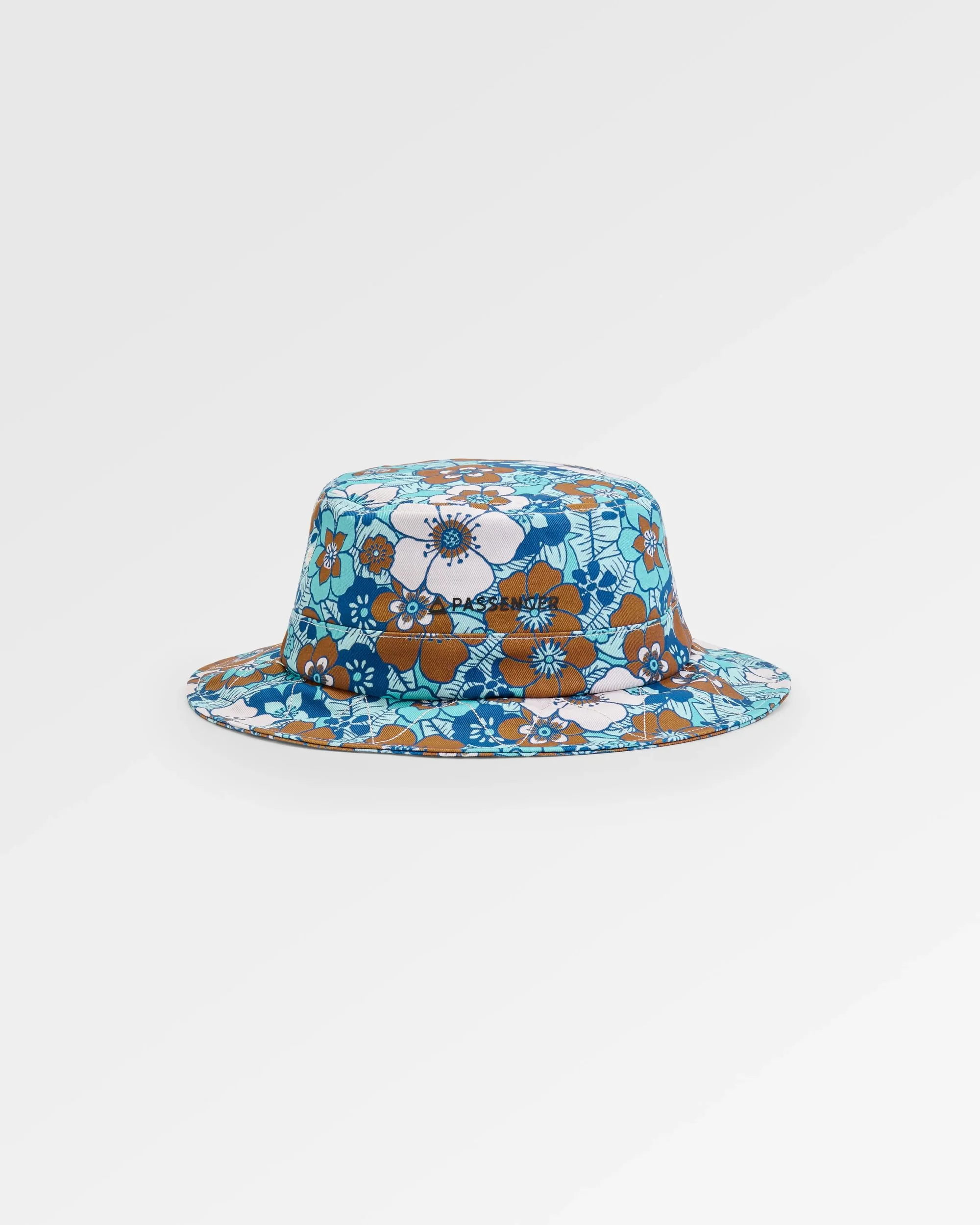 Shaded Bucket Hat - Vintage Floral Aqua